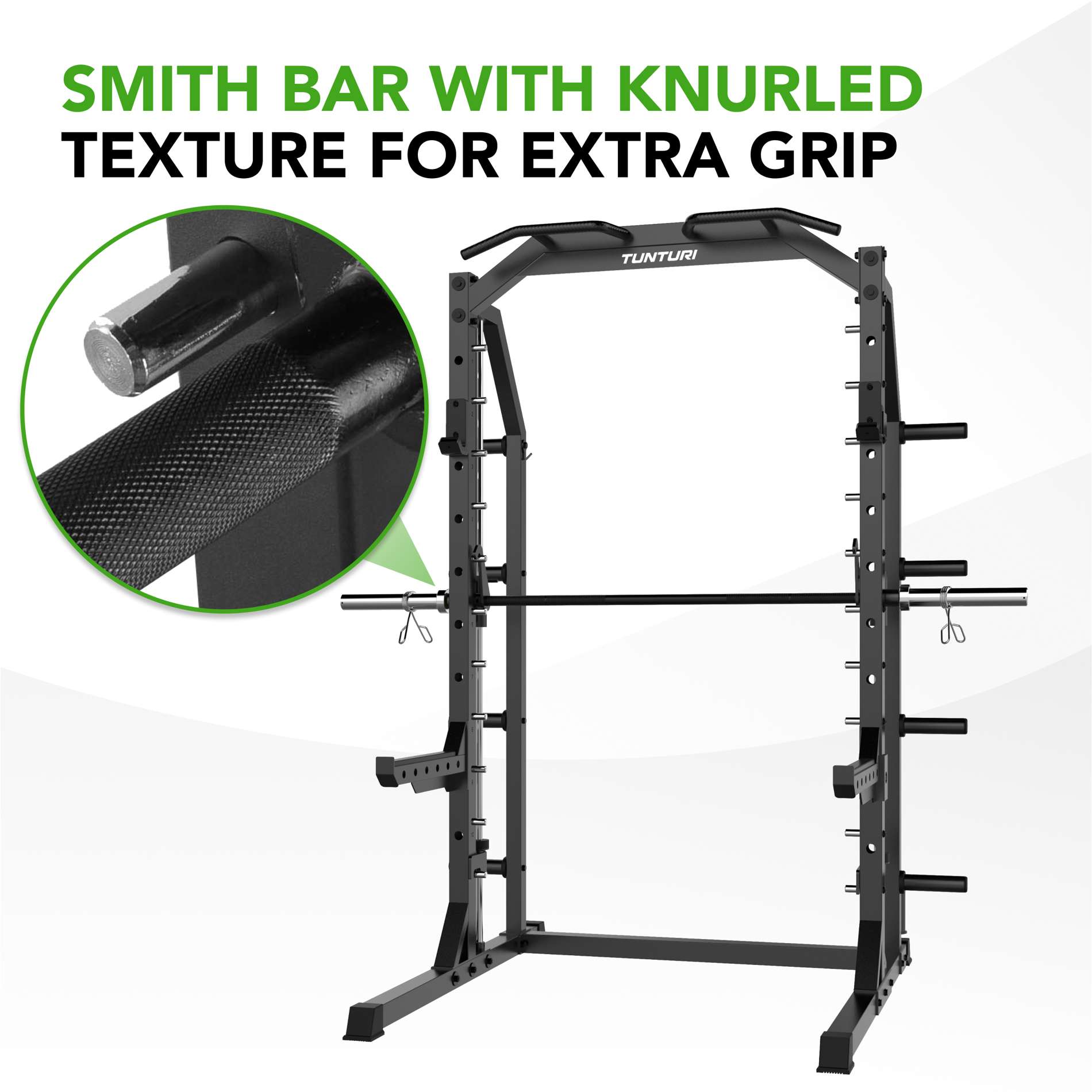 Power Rack  SM70 Smith Machine Tunturi Preto-5