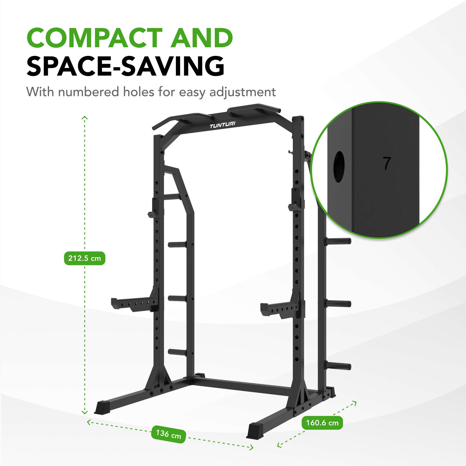 Half Rack Multiestação HR60 Tunturi Preto-2