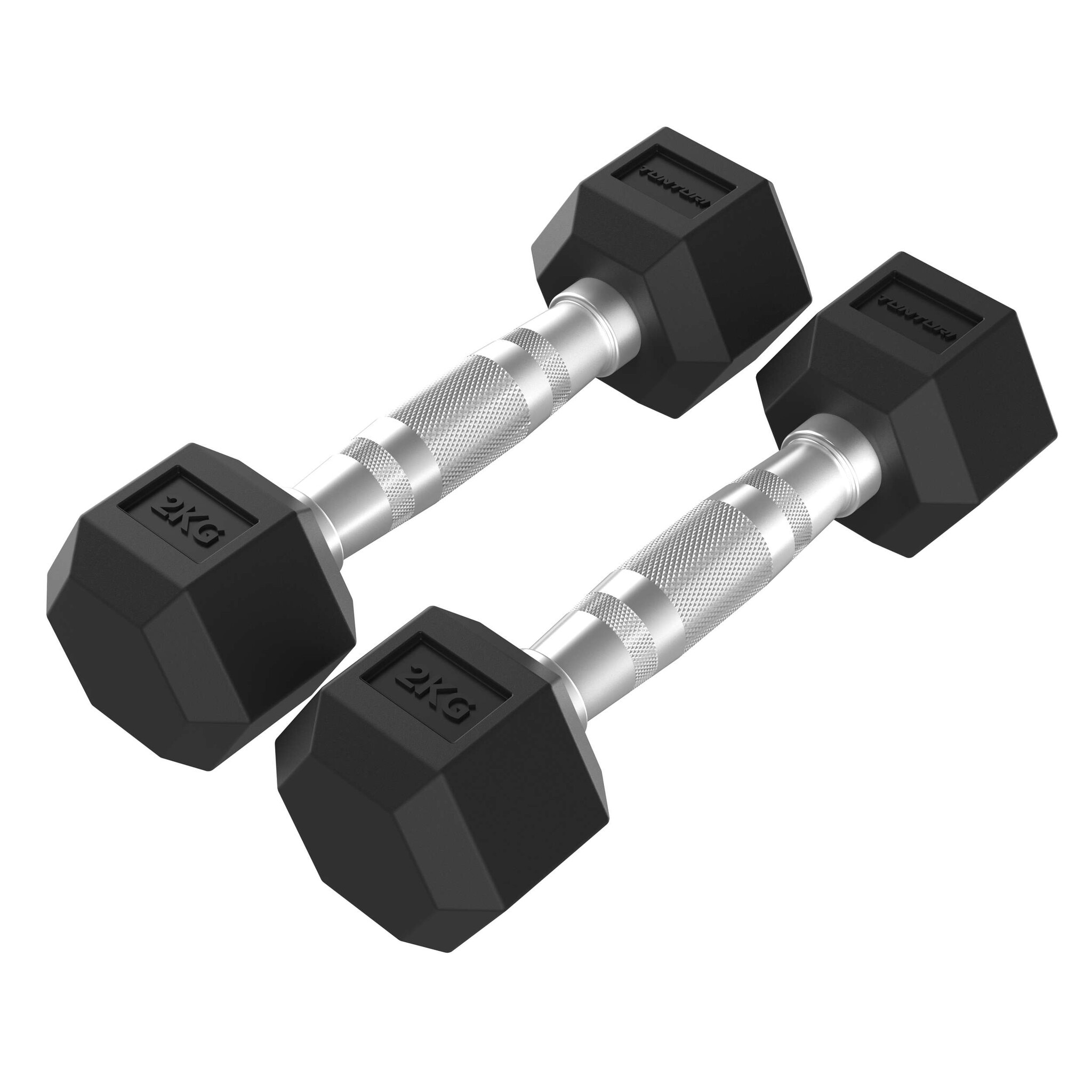Imagem 0 de Pack de 2 halteres hexagonais Platinum Hex Rubber Tunturi