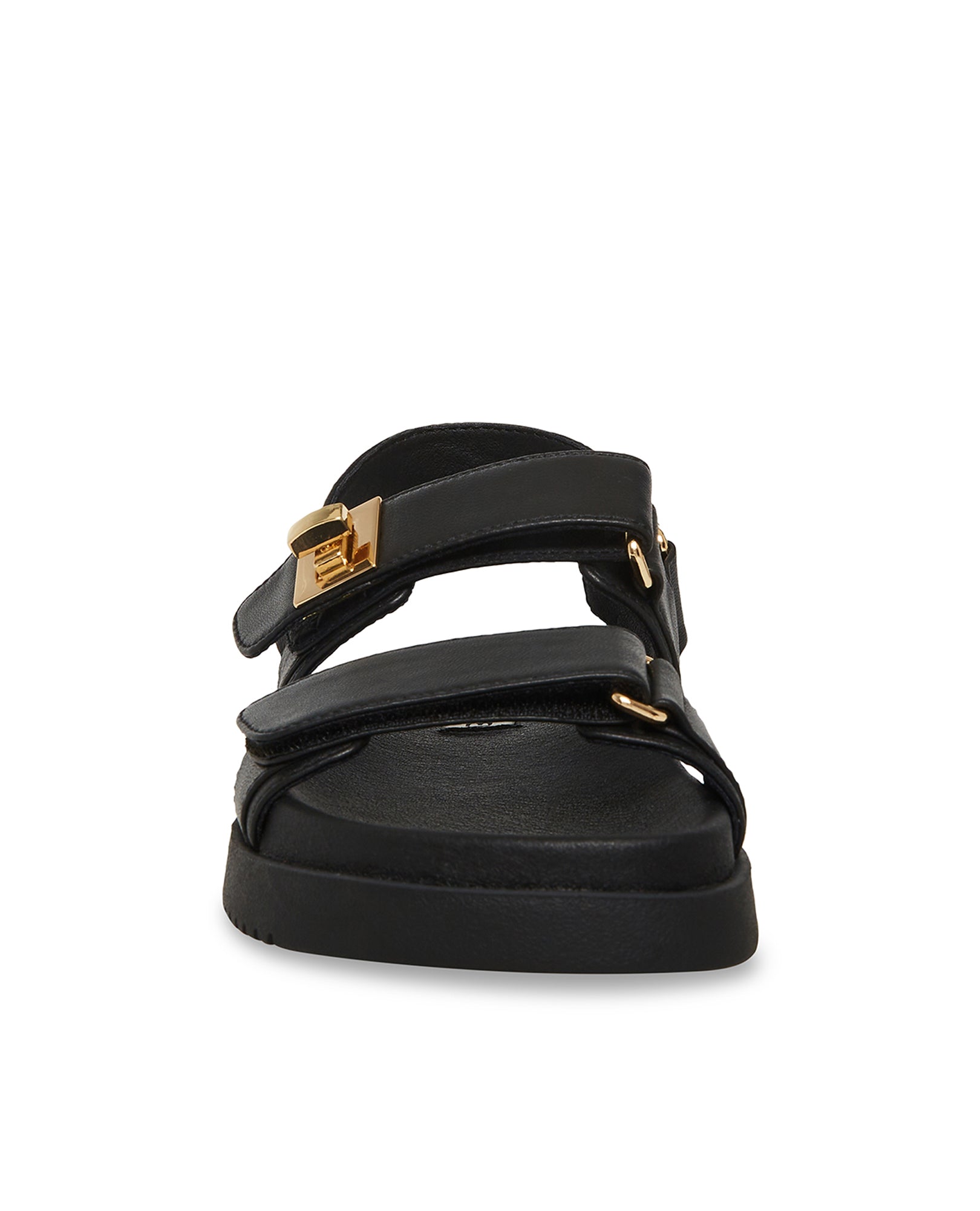 Sandálias Rasas Mona Preto Pele Preto-5