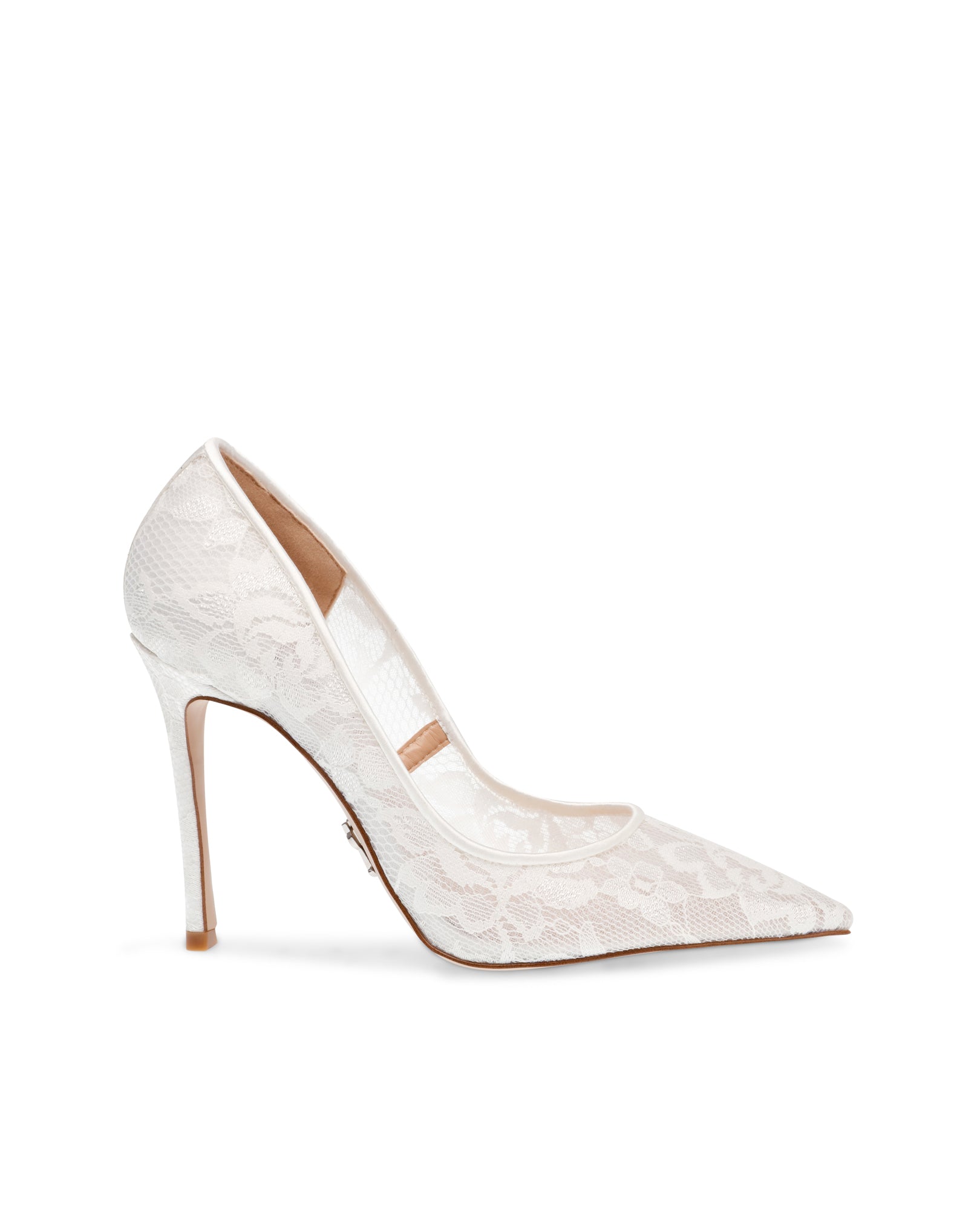Imagem 0 de Sapatos de Salto Evelyn-L Branco Renda