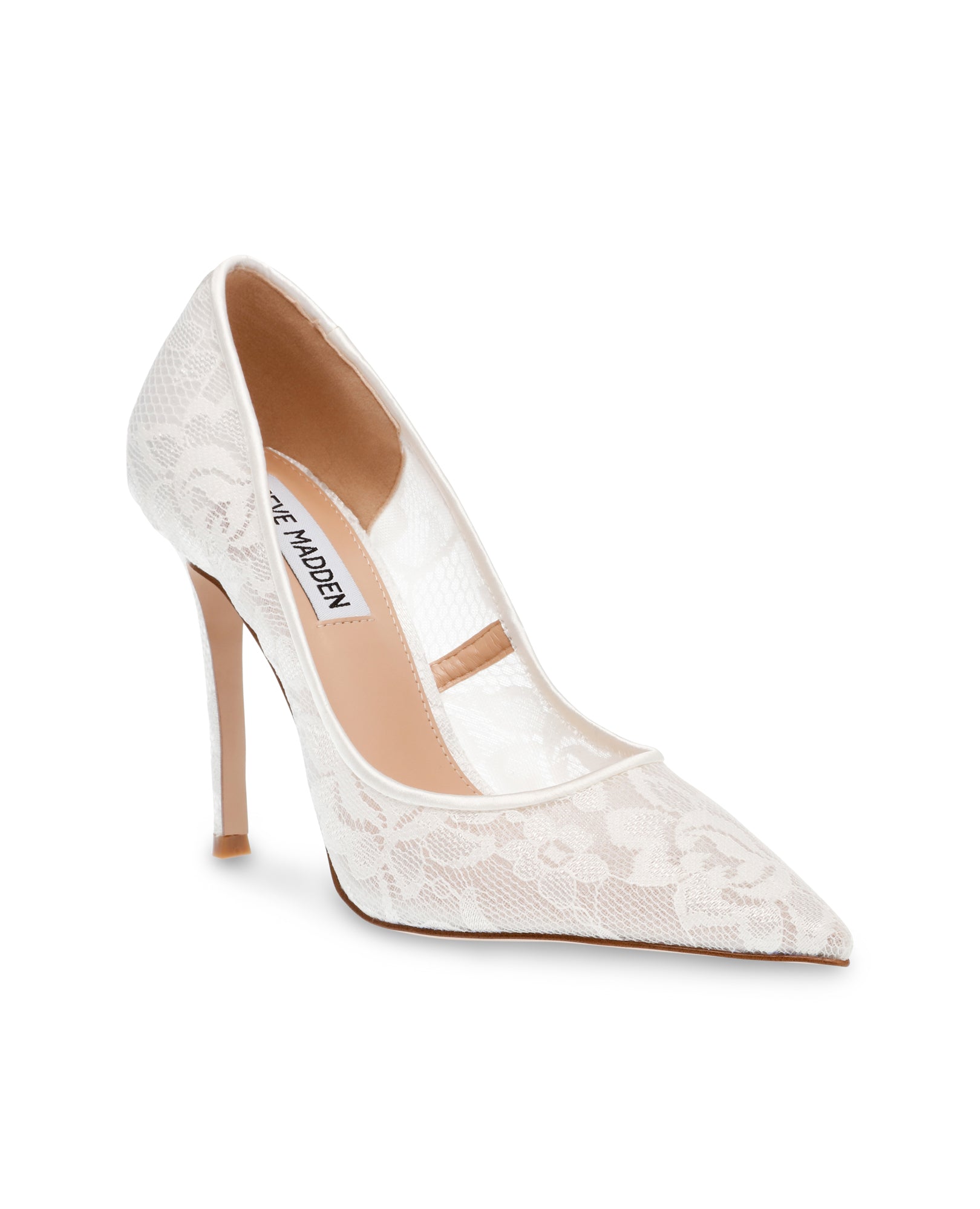 Sapatos de Salto Evelyn-L Branco Renda Branco-2
