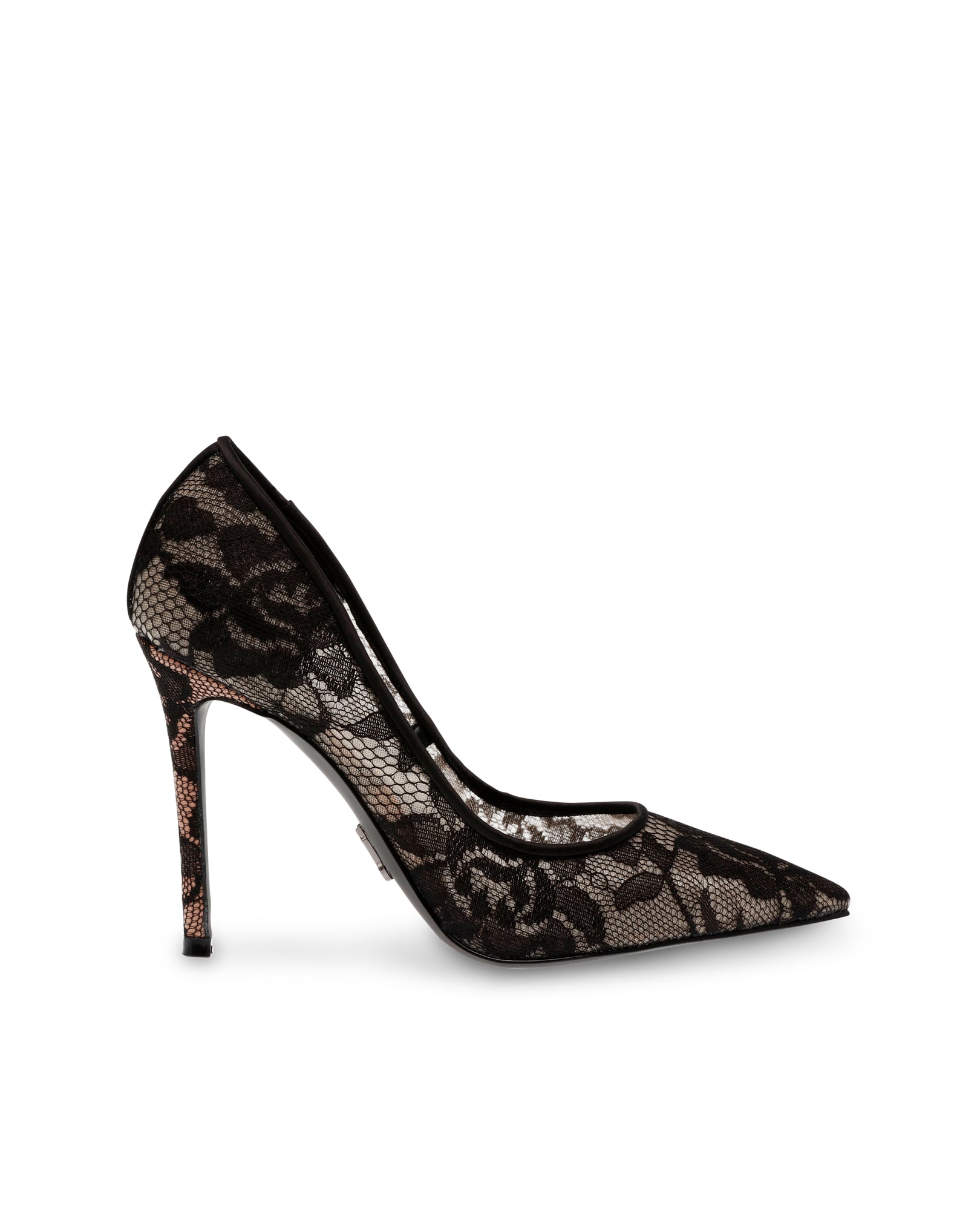 Imagem 0 de Sapatos de Salto Evelyn-L Preto Renda