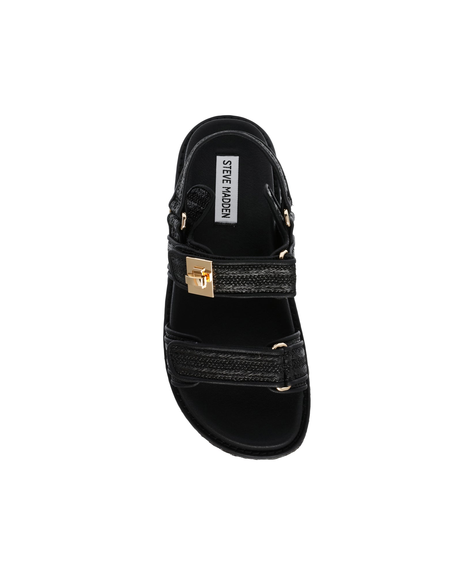 Sandálias Rasas Bigmona Preto Raffia Preto-4