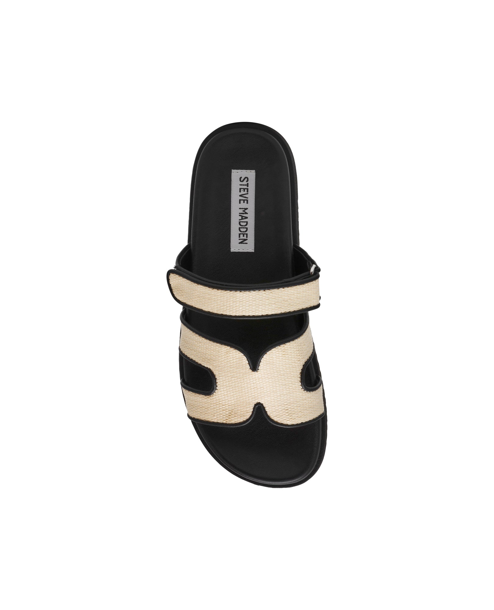 Sandálias Rasas Missile Natural Preto Raffia Preto-4