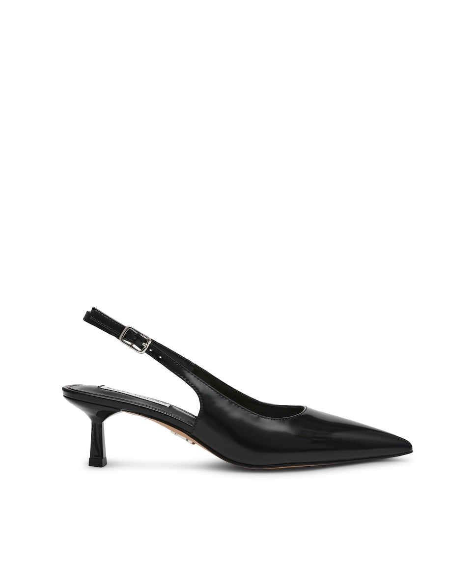 Mules de Salto Slingback Korra Preto Box Leather Preto-1