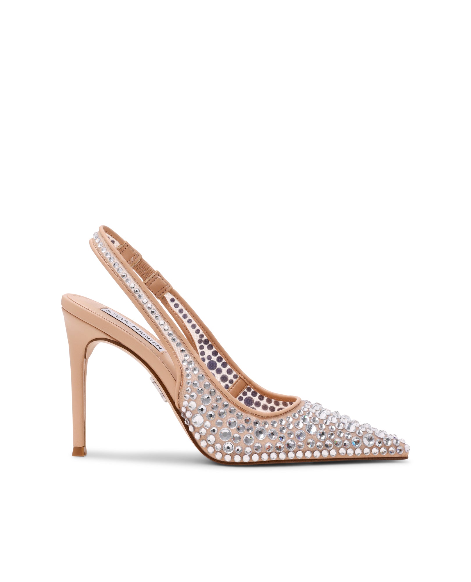 Mules de Salto Slingback Reyes-R Brilhantes Creme-1