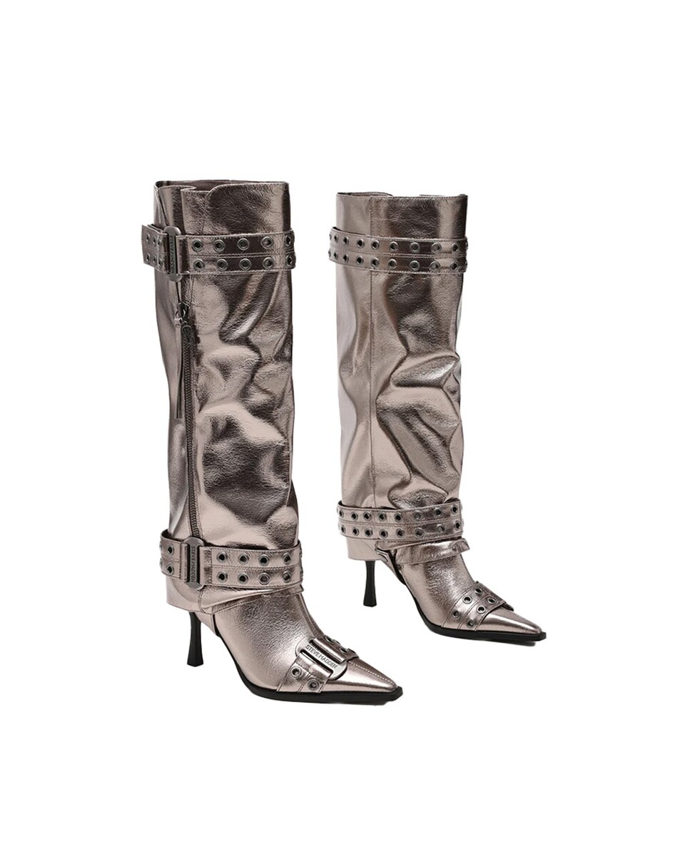 Botas Showcaser Pewter Crinkle Cinzento-escuro-2