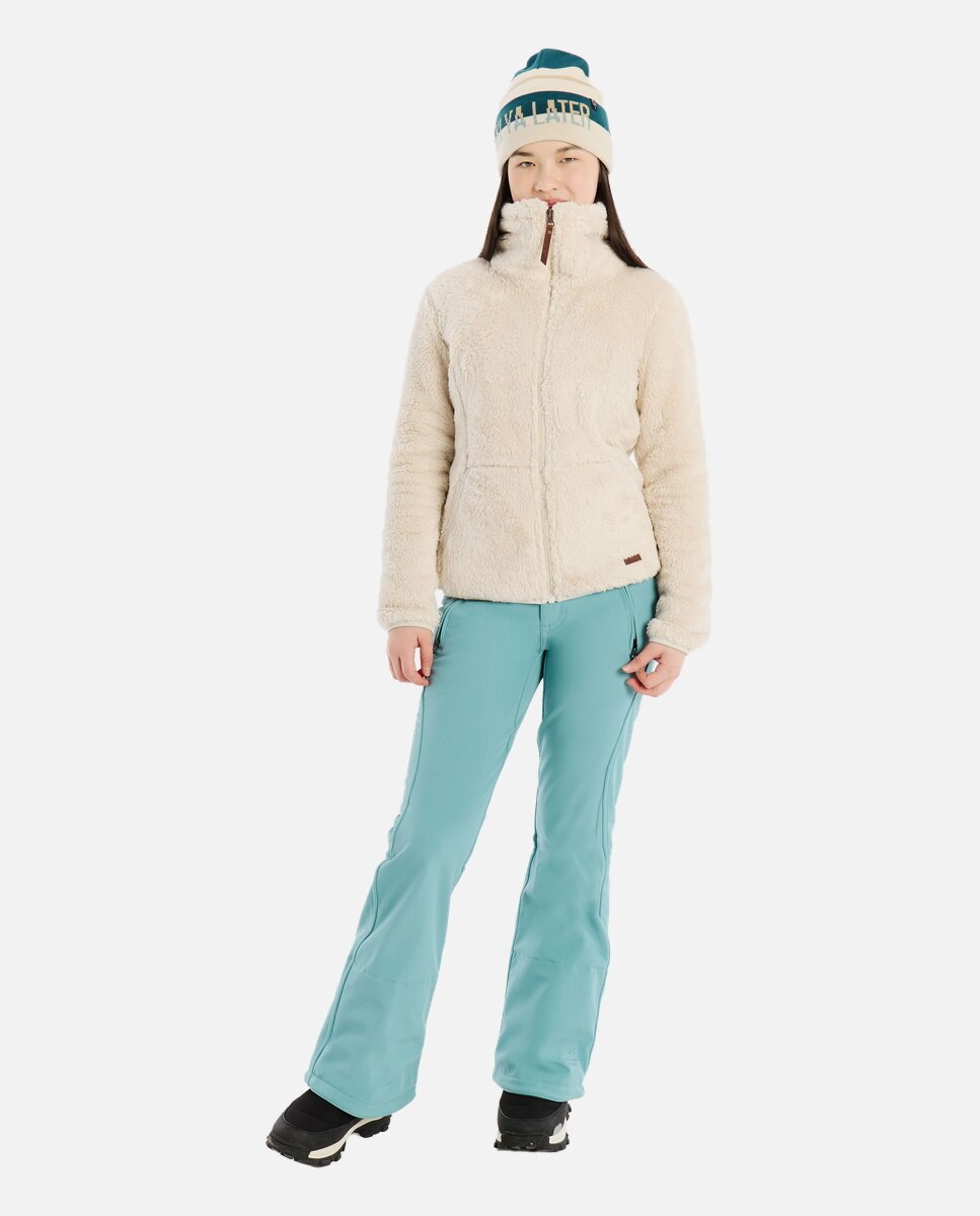 Forro Polar de Ski Riri Jr Full Zip Protest Branco-3