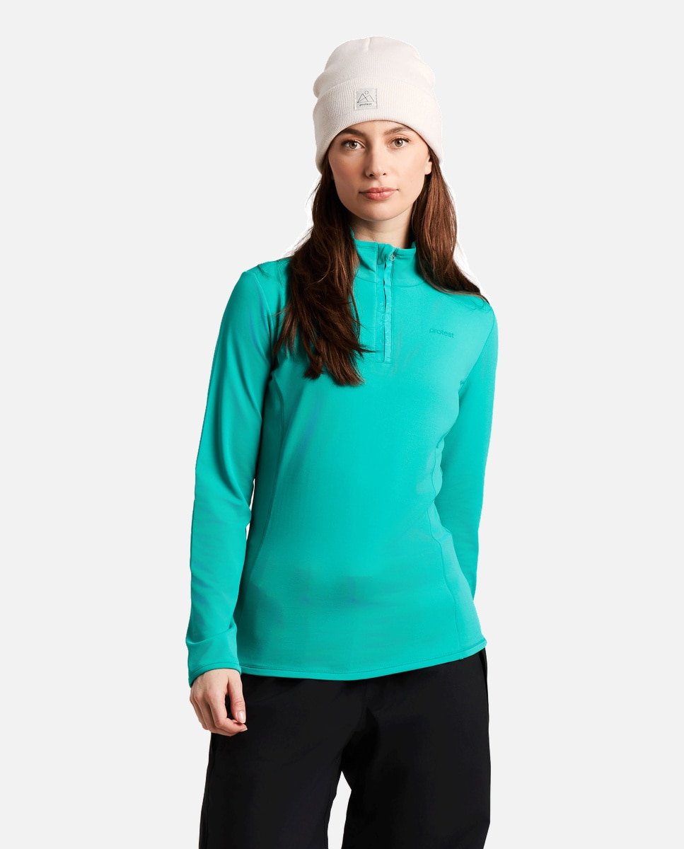 Forro Polar de Ski Refabriz 1/4 Zip Protest Verde-3