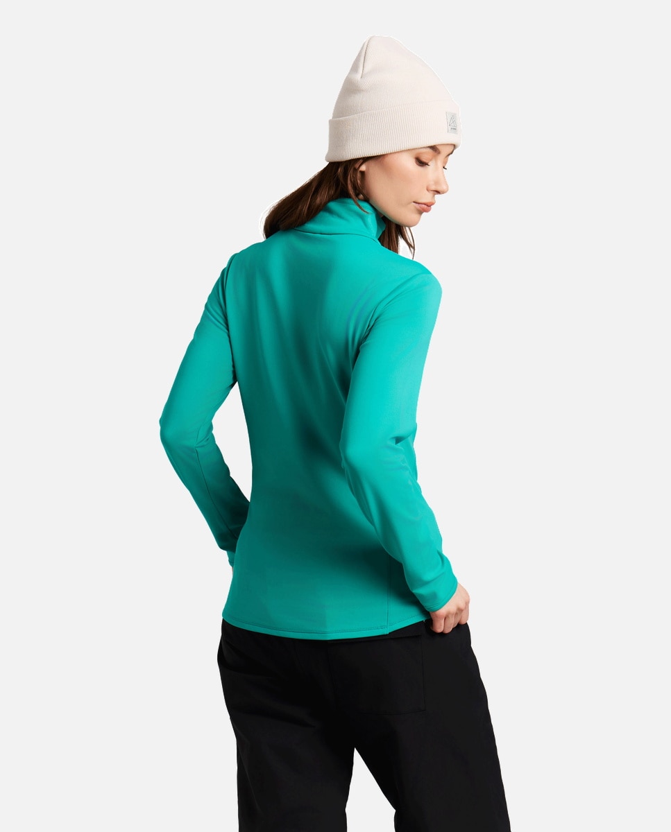Forro Polar de Ski Refabriz 1/4 Zip Protest Verde-4