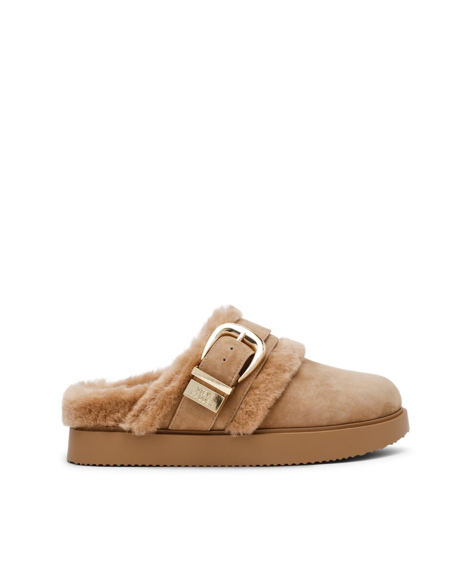 Mules Cozy Up Tan Camurça Castanho-claro-1