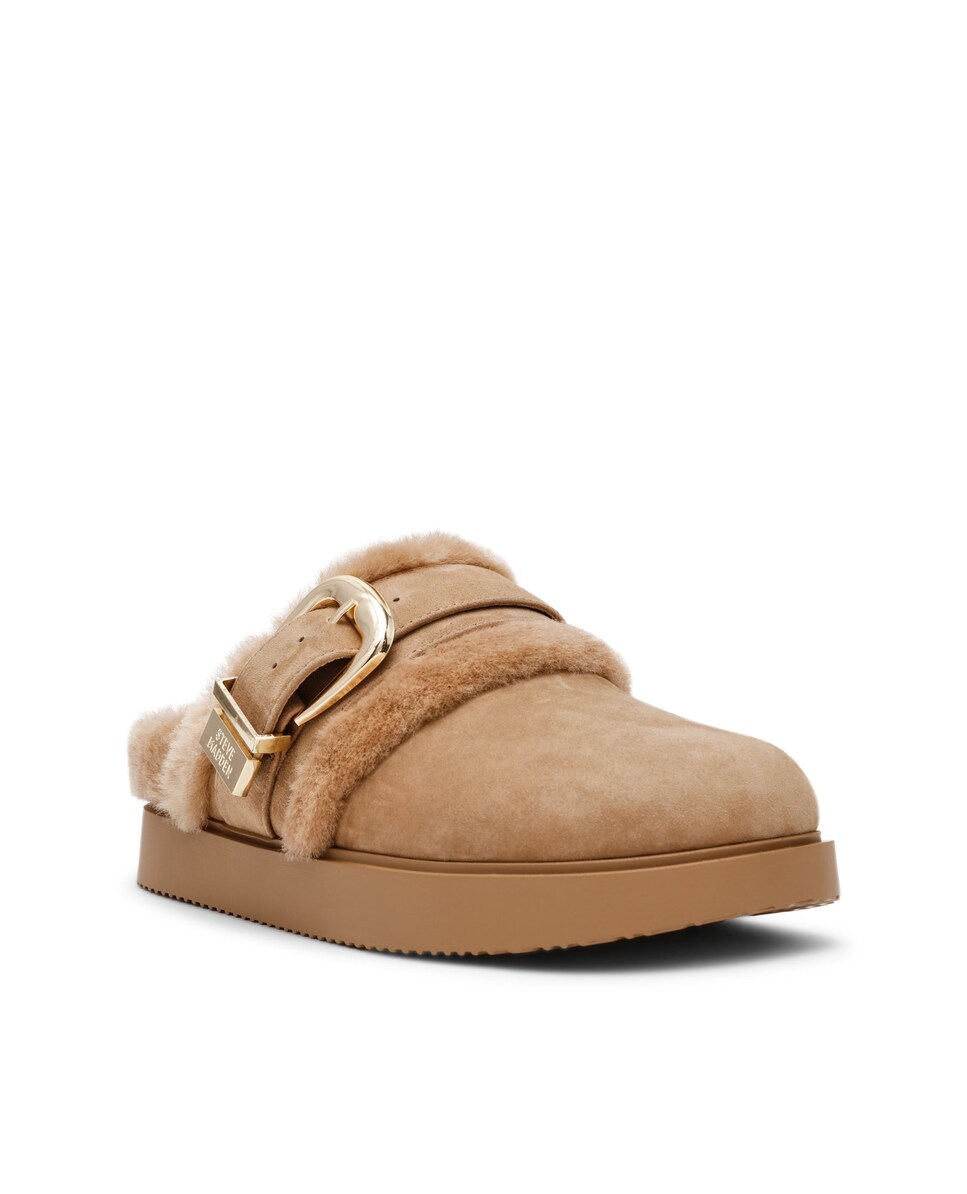 Mules Cozy Up Tan Camurça Castanho-claro-2