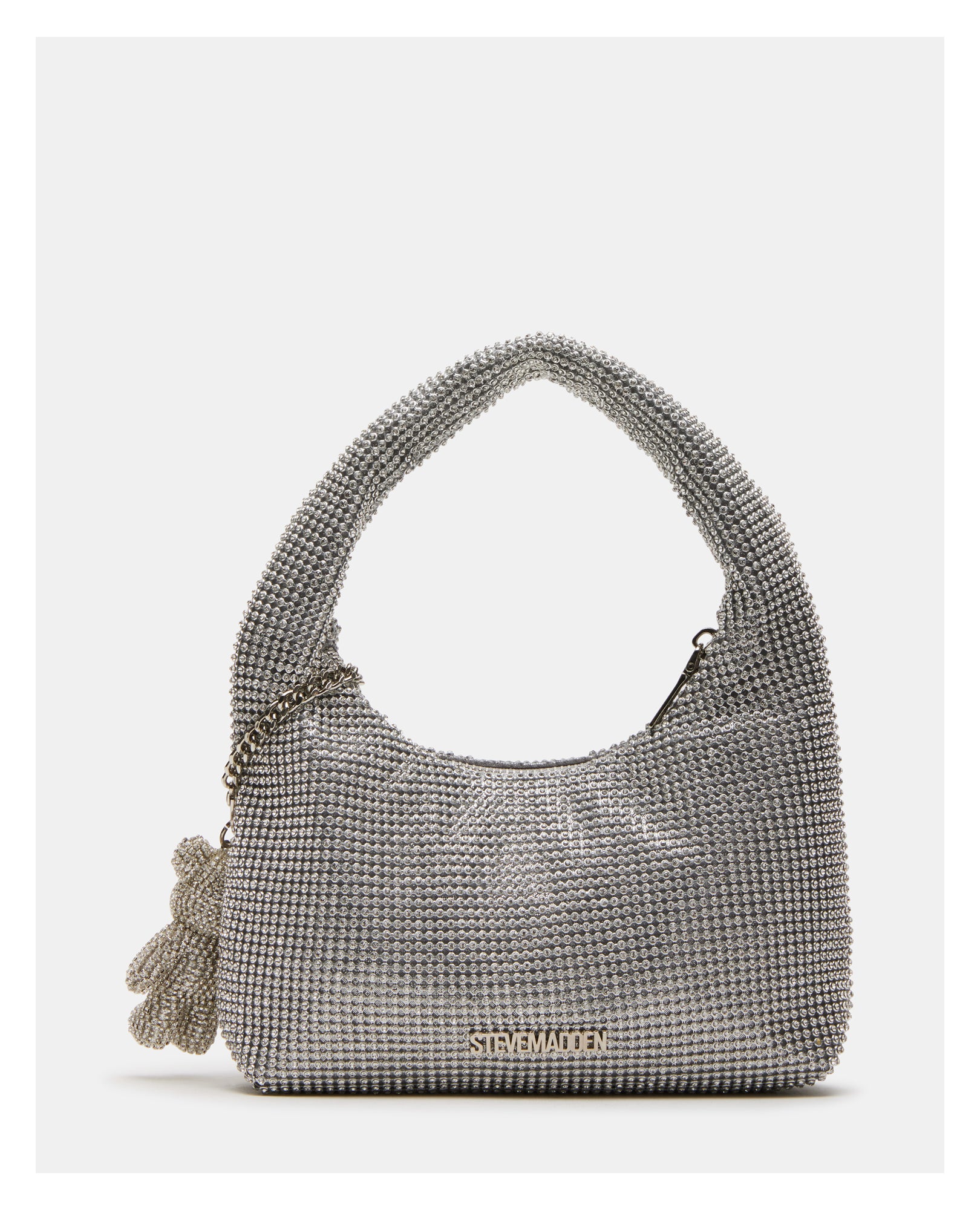 Mala de Ombro Bteddie Rhinestone Cinzento-claro-3