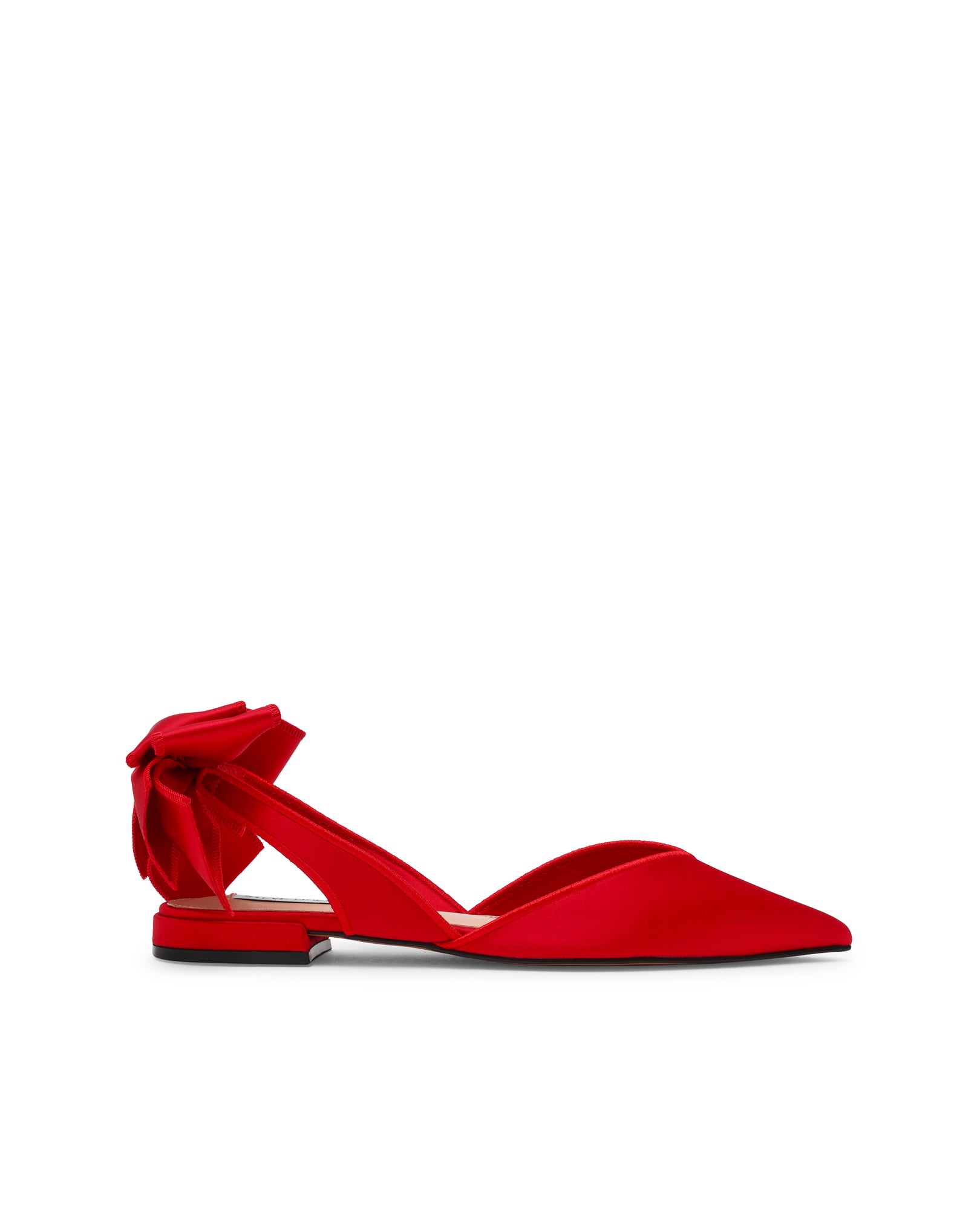 Imagem 0 de Sapatos Rasos Synthia Vermelho Cetim