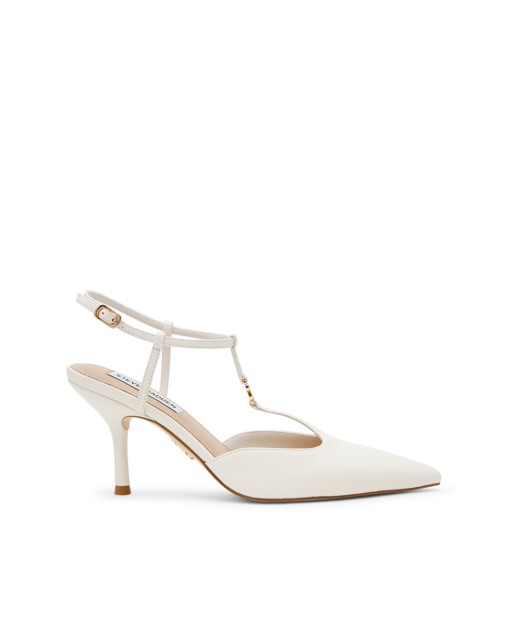 Sapatos de Salto Sanders Marfim Pele Branco-1