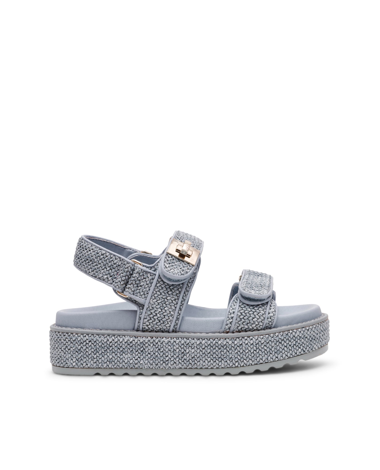 Imagem 0 de Sandálias Rasas Bigmona Azul Raffia