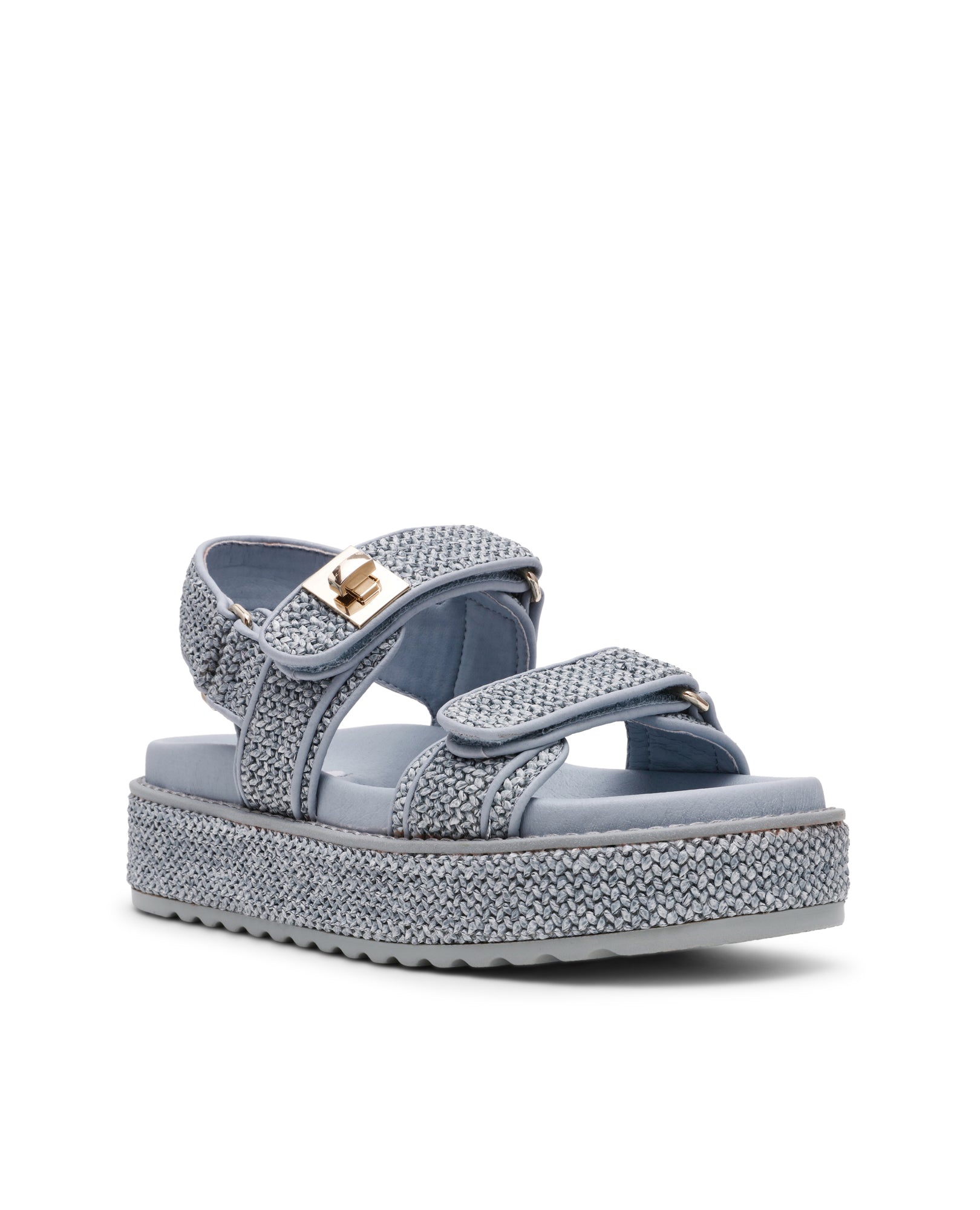 Sandálias Rasas Bigmona Azul Raffia Azul-claro-2