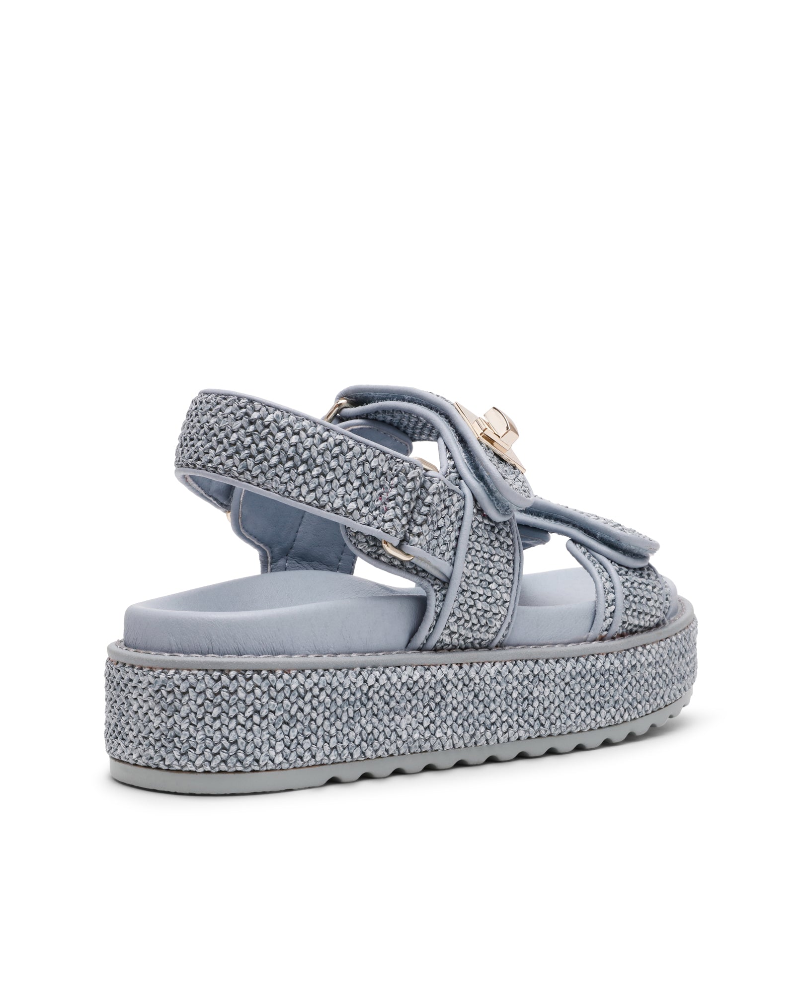 Sandálias Rasas Bigmona Azul Raffia Azul-claro-3