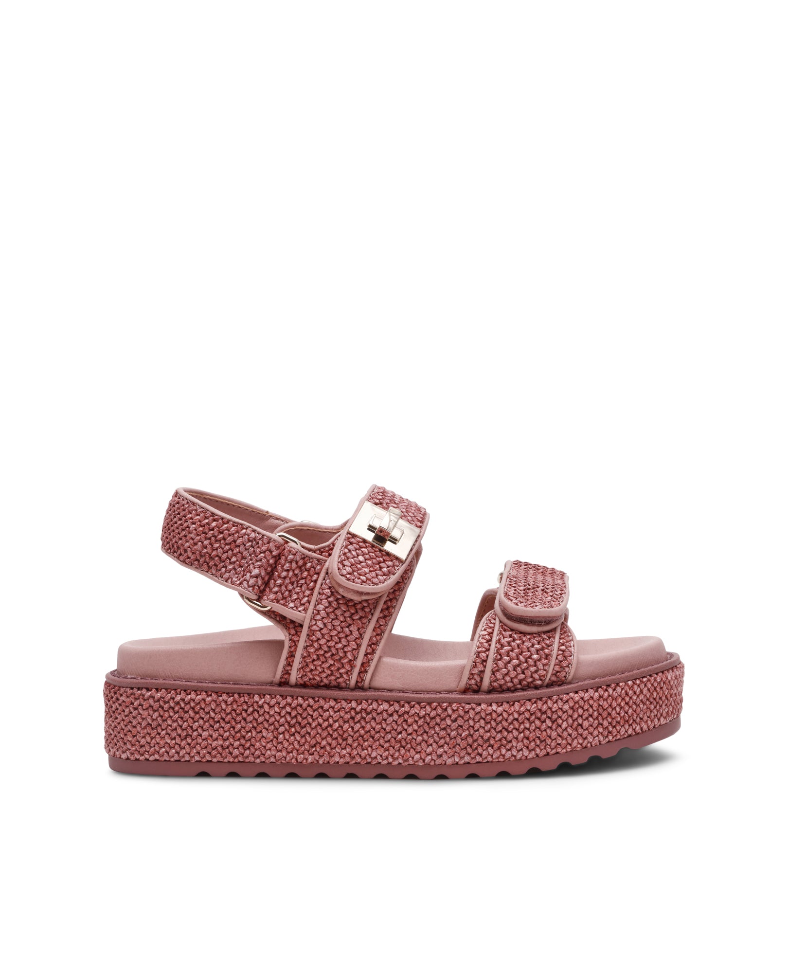 Sandálias Rasas Bigmona Rosa Desértico Raffia Rosa-1