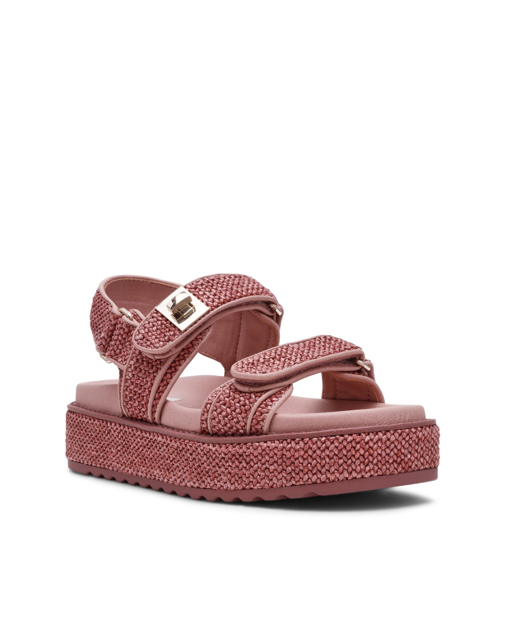 Sandálias Rasas Bigmona Rosa Desértico Raffia Rosa-2