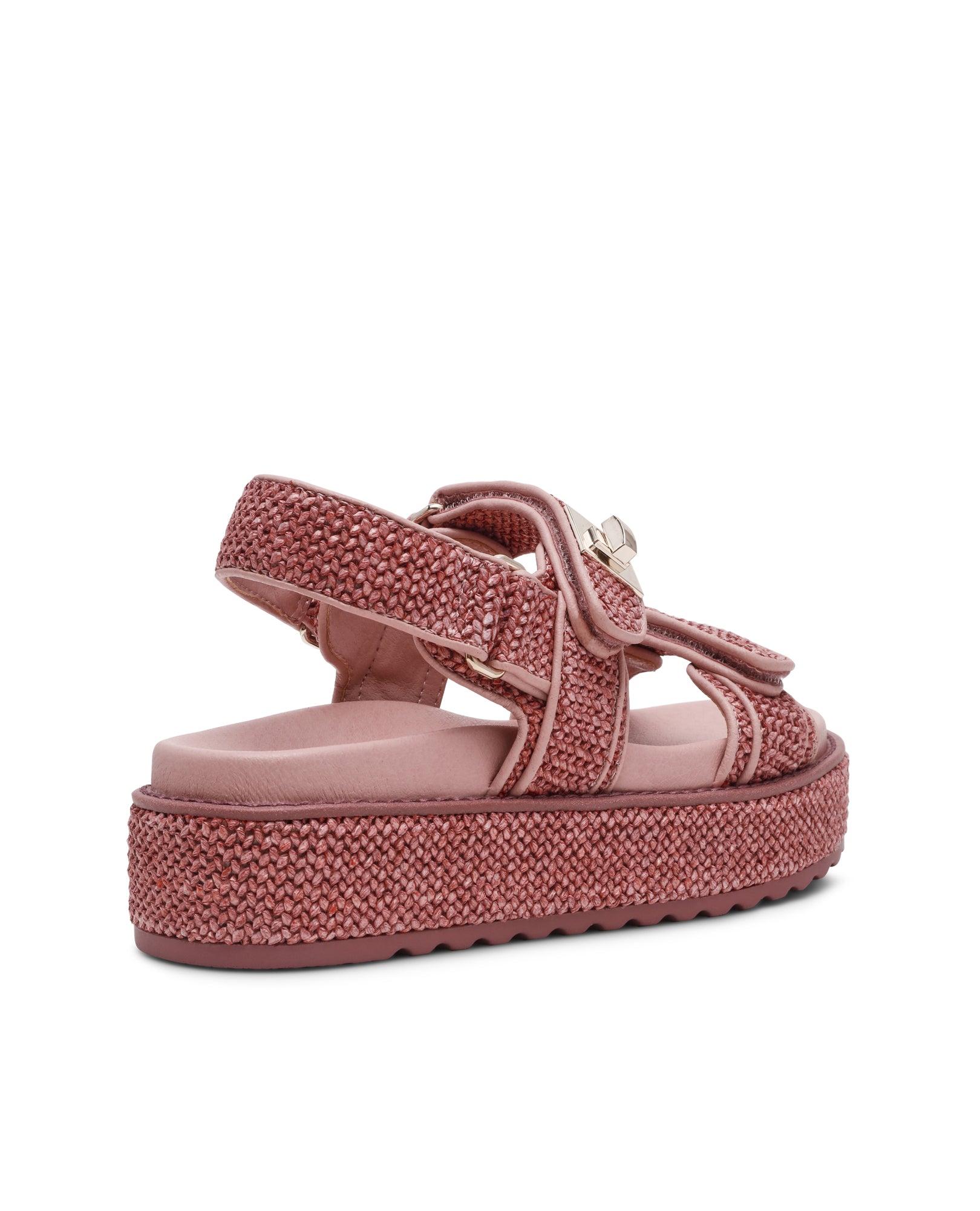 Sandálias Rasas Bigmona Rosa Desértico Raffia Rosa-3