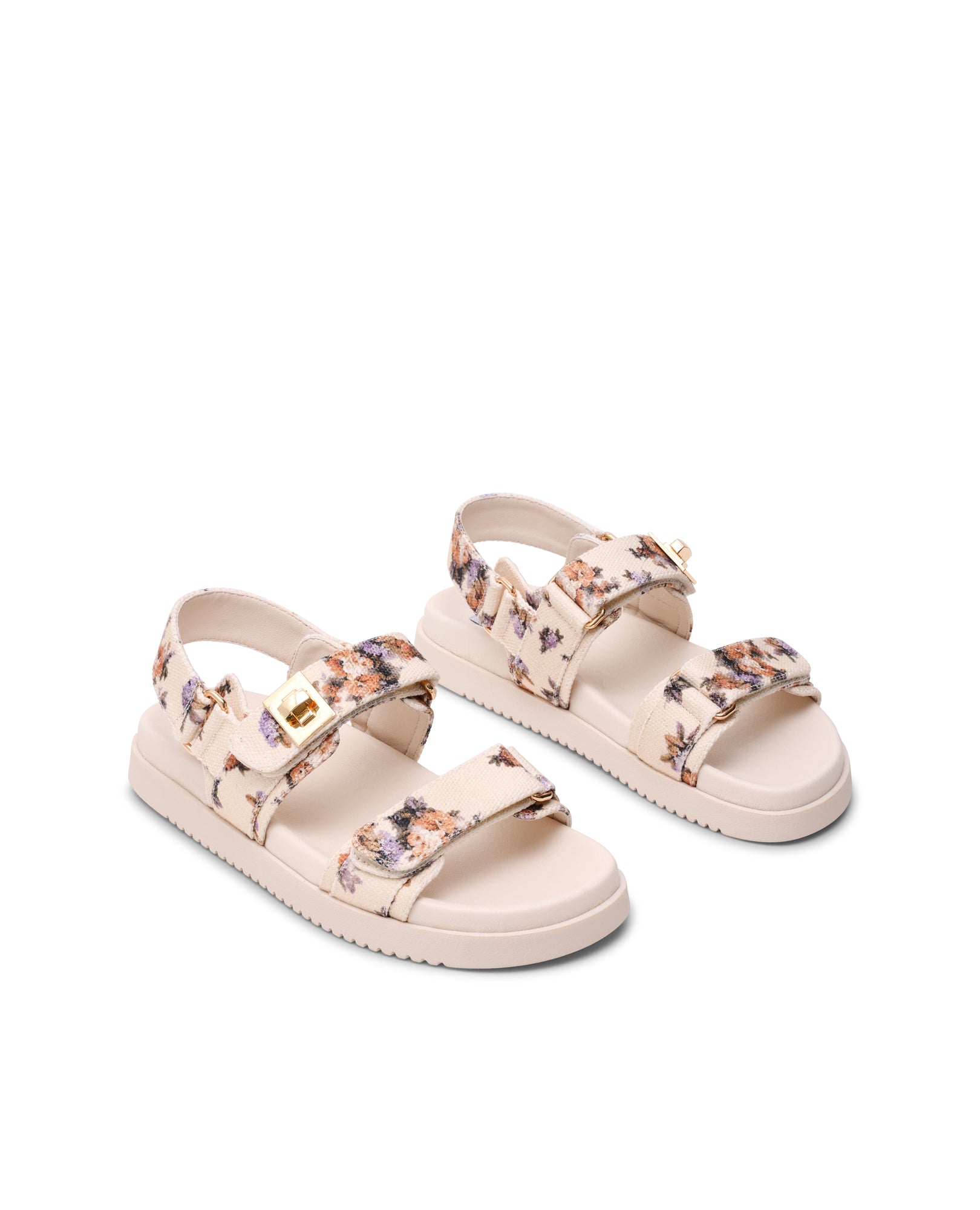 Sandálias Rasas Mona Floral Multicolor-2