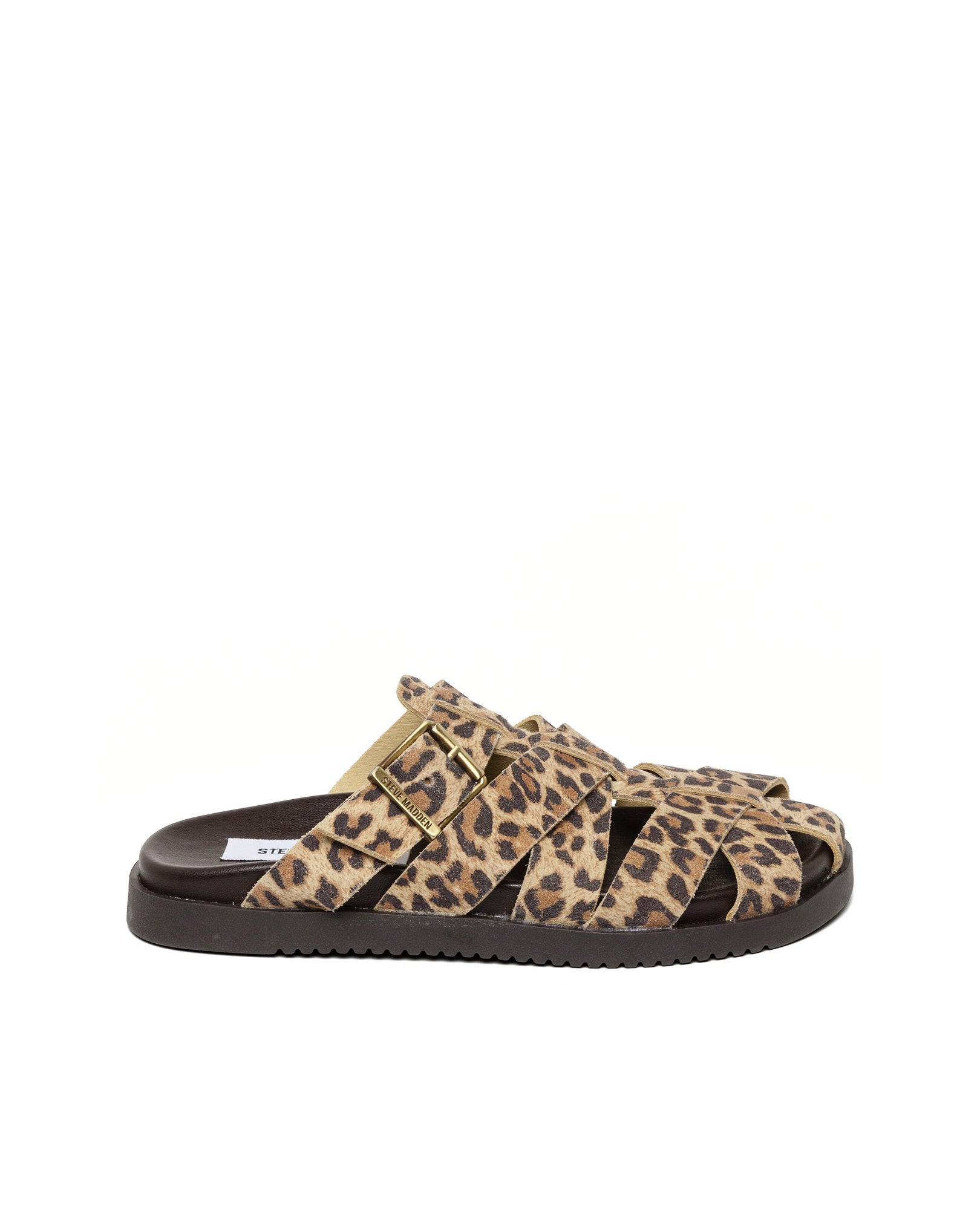 Imagem 0 de Sandálias Rasas Mamba Leopardo Camurça