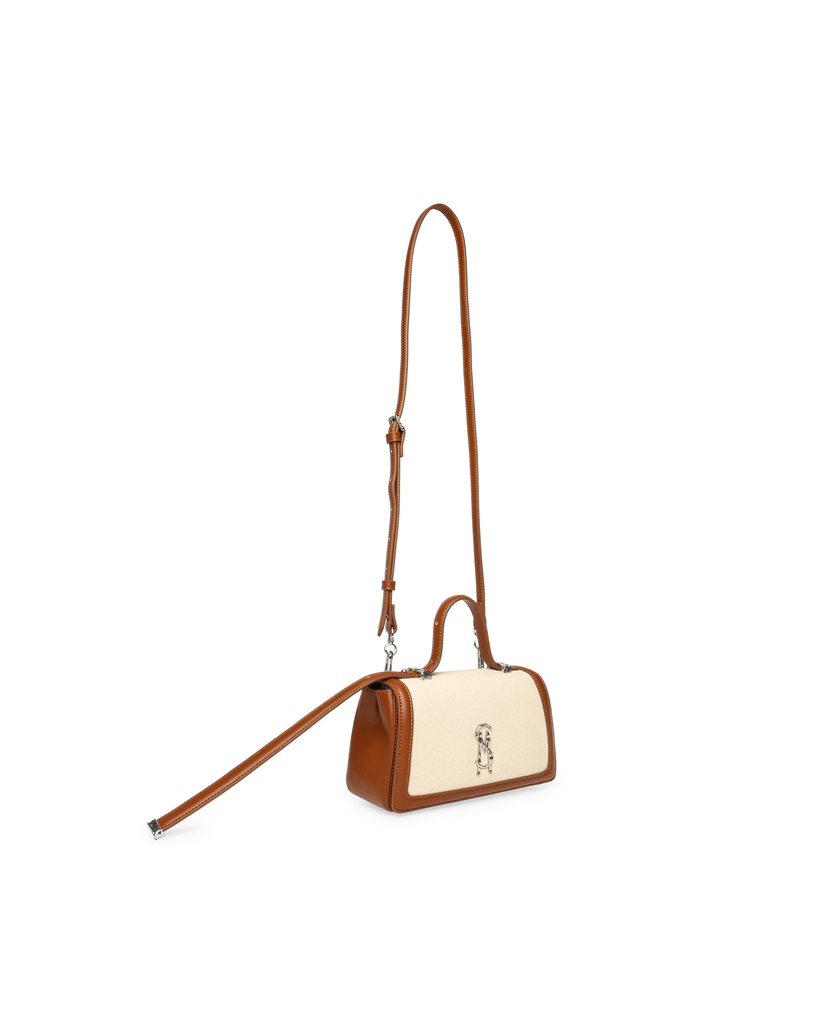 Mala a Tiracolo Bquill Cognac/Silver Taupe-2