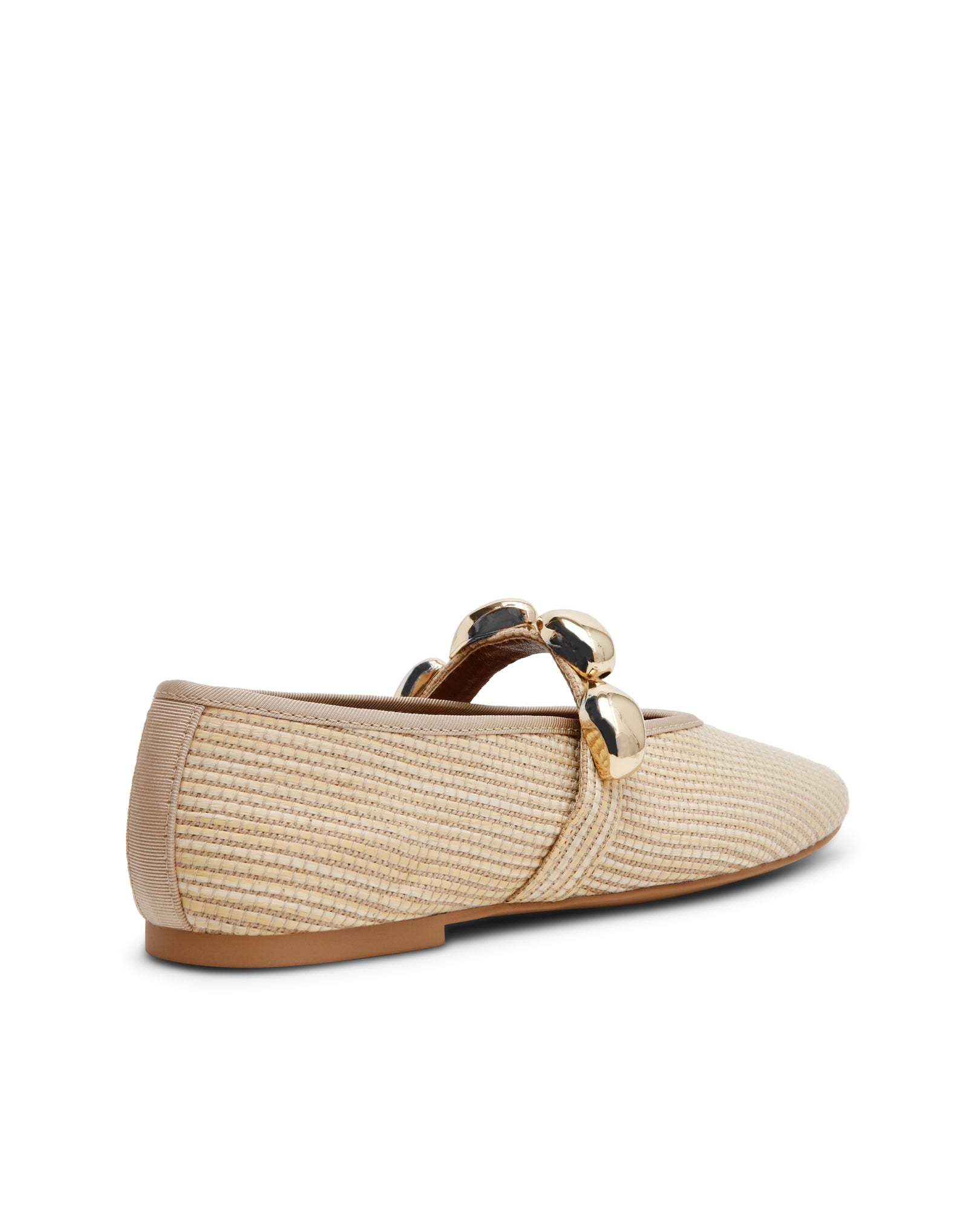 Ballerinas Poppin Natural Raffia Castanho-claro-3