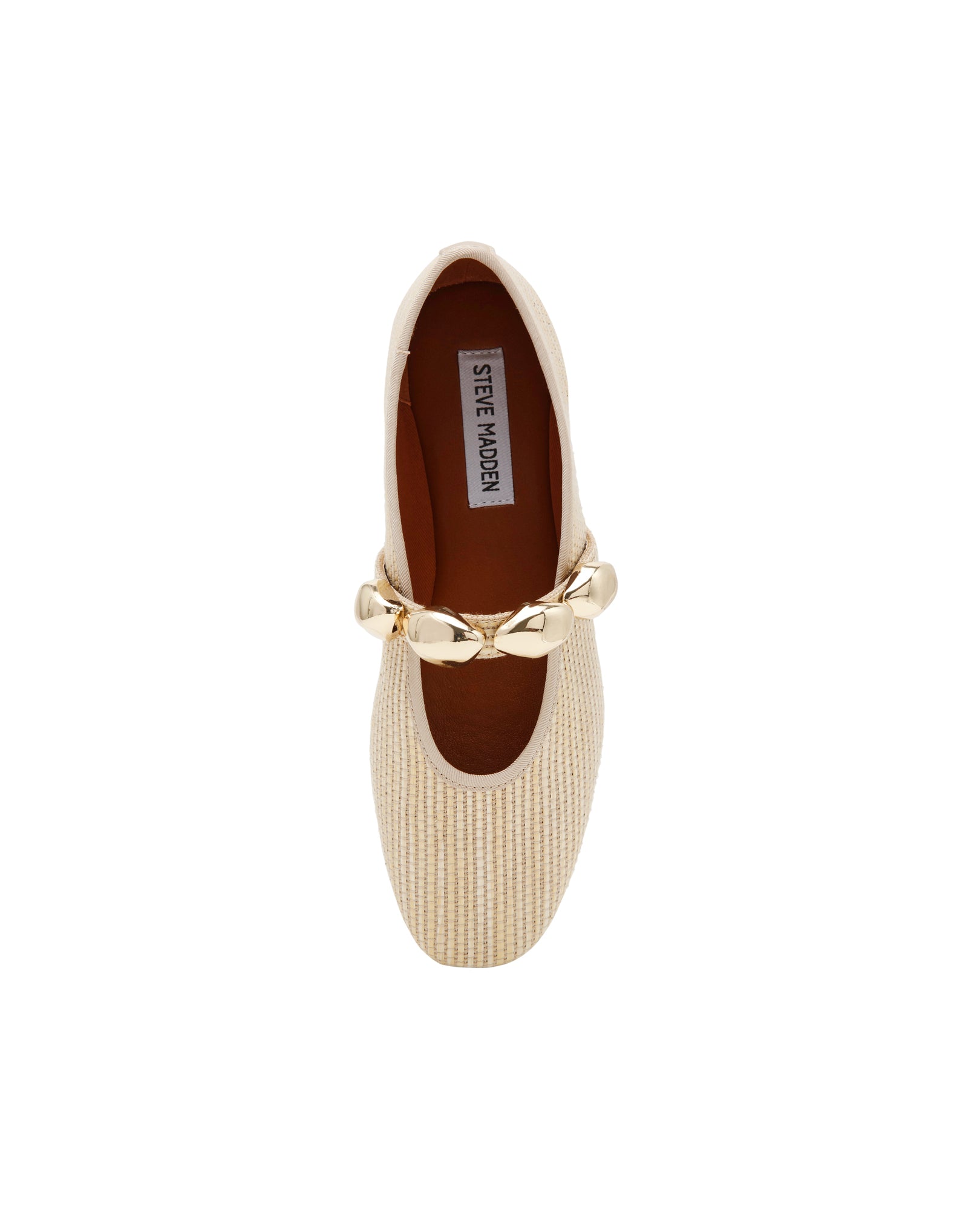 Ballerinas Poppin Natural Raffia Castanho-claro-4