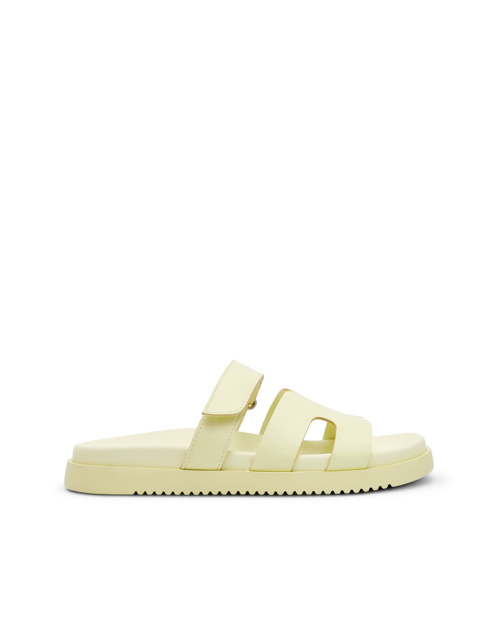 Imagem 0 de Sandálias Rasas Missile Amarelo Manteiga Pele