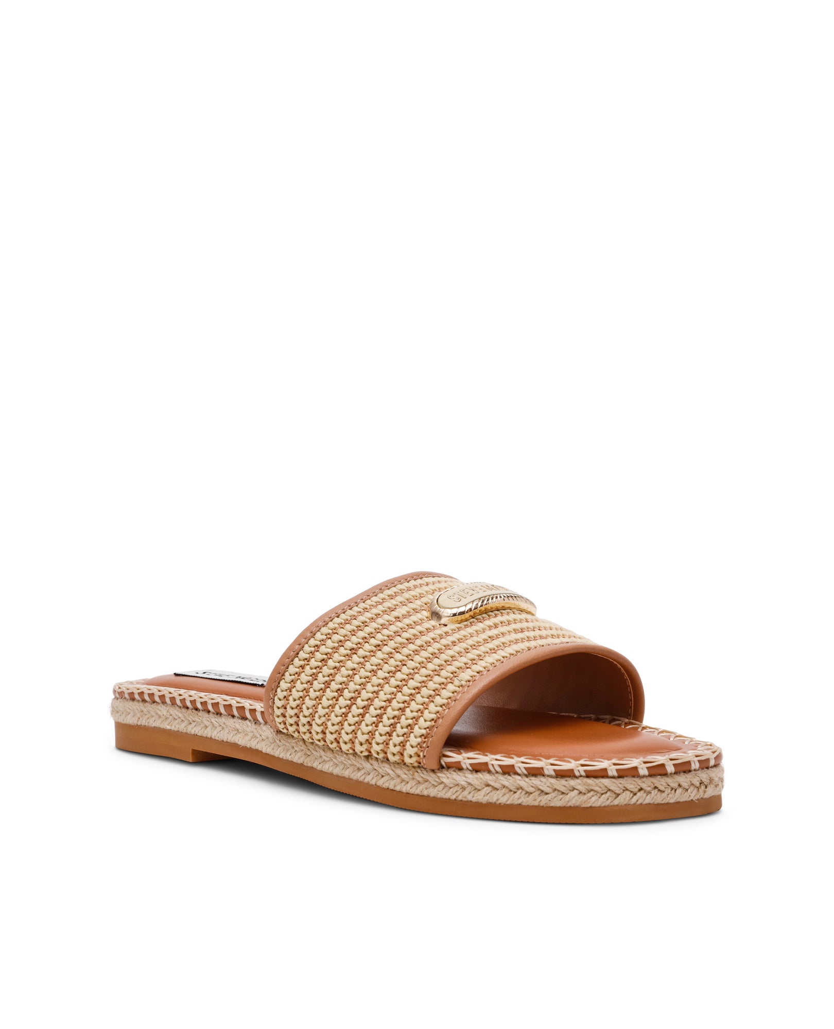 Sandálias Rasas Tropics Natural Raffia Castanho-claro-2