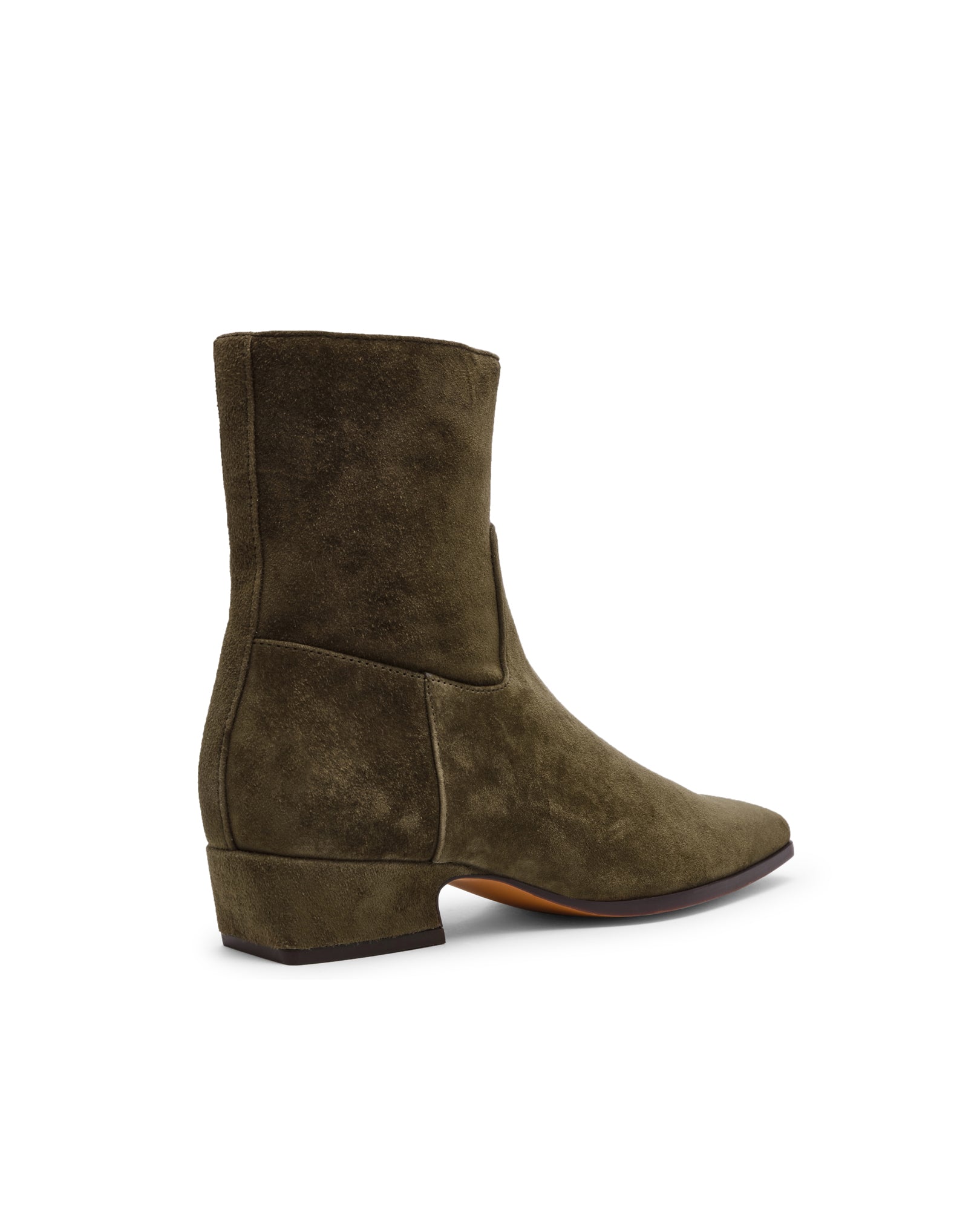 Botins Dusty Verde Azeitona Camurça Verde-3