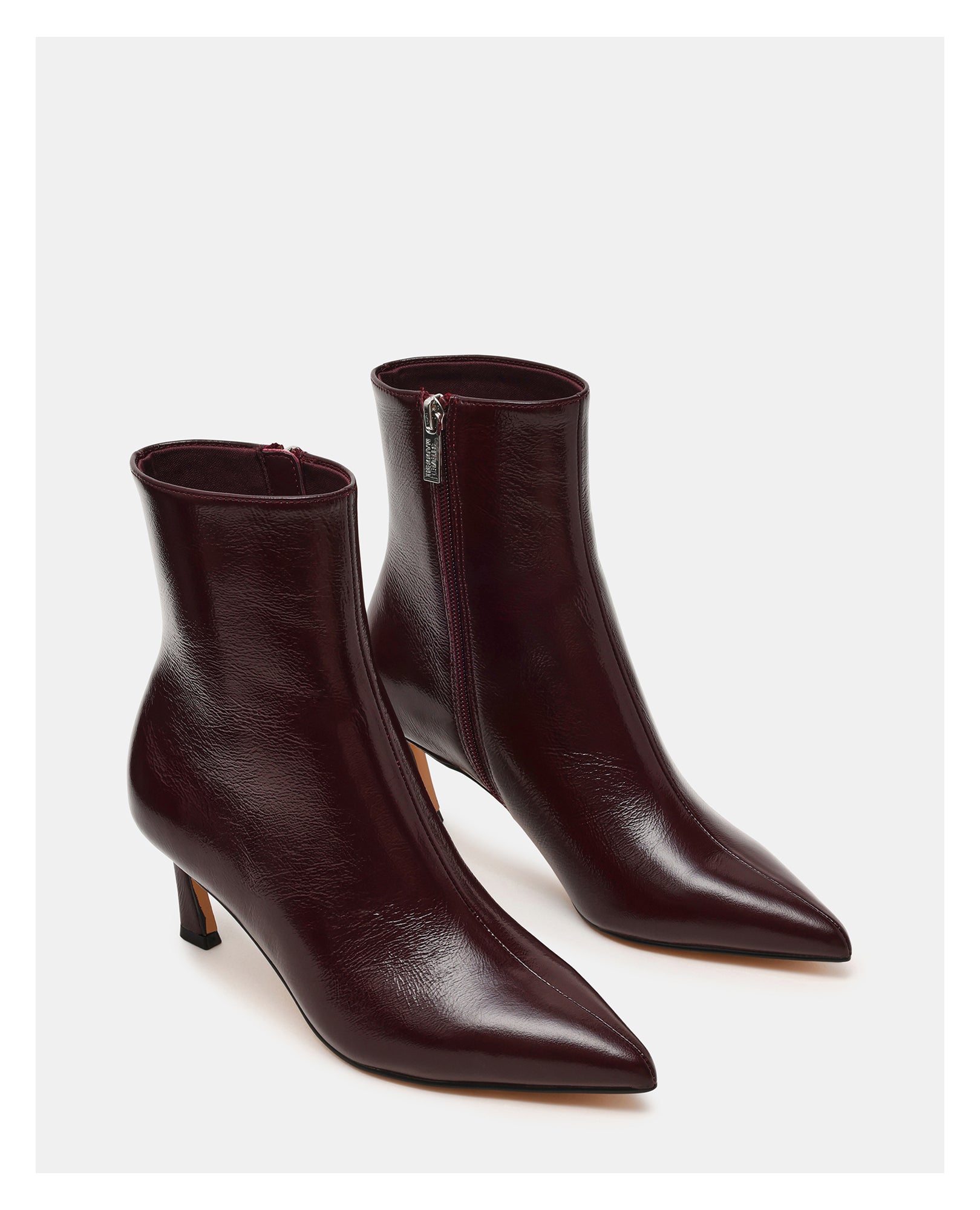 Botins Lulah Cor de Vinho Crinkle Verniz Bordeaux-2