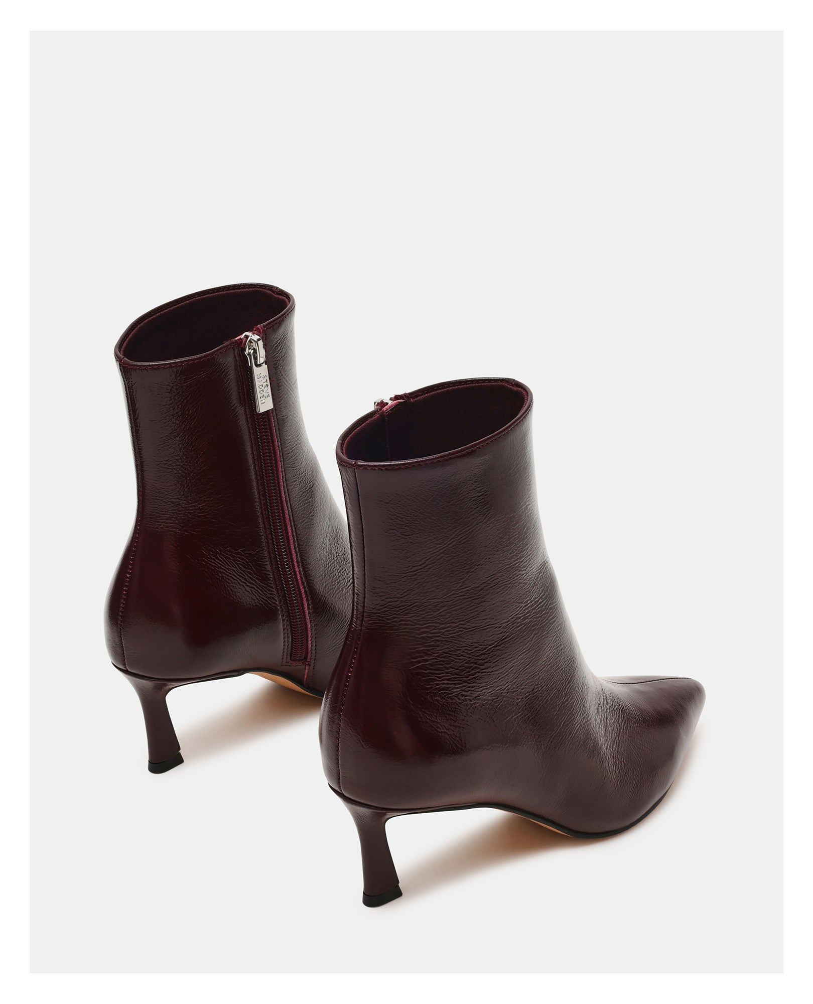 Botins Lulah Cor de Vinho Crinkle Verniz Bordeaux-3