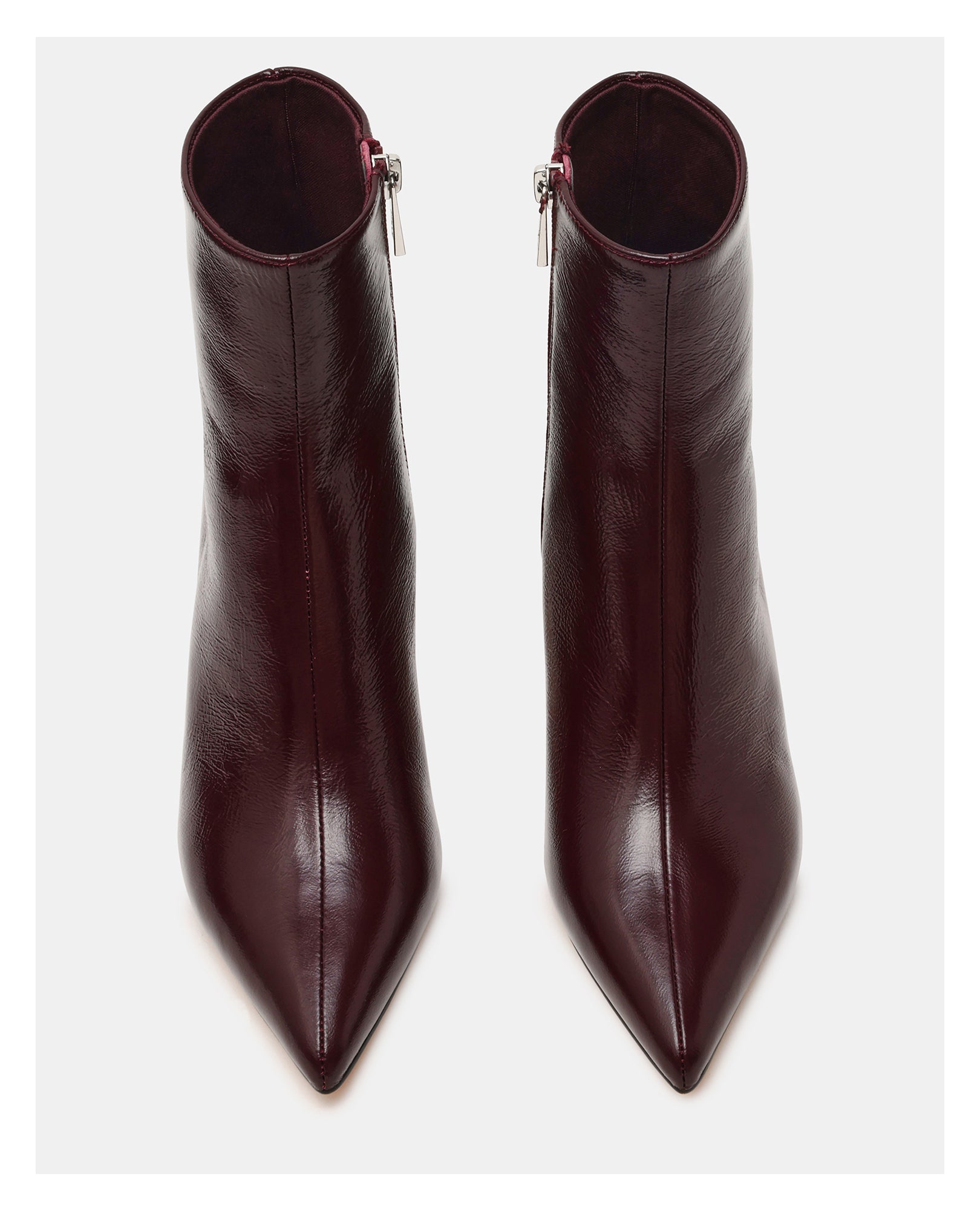 Botins Lulah Cor de Vinho Crinkle Verniz Bordeaux-4