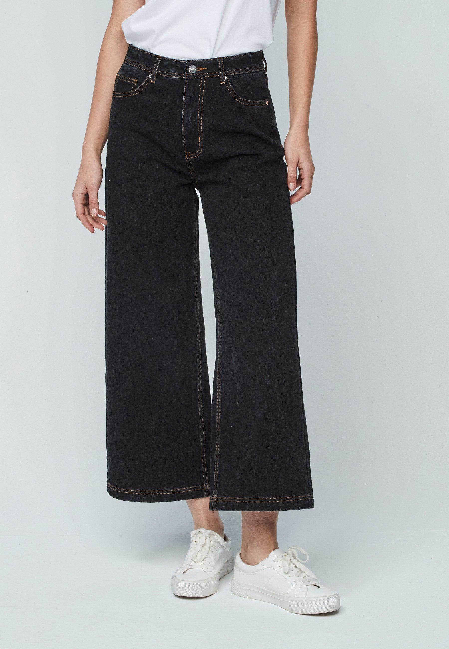 Imagem 0 de Jeans Largo de Cintura Subida