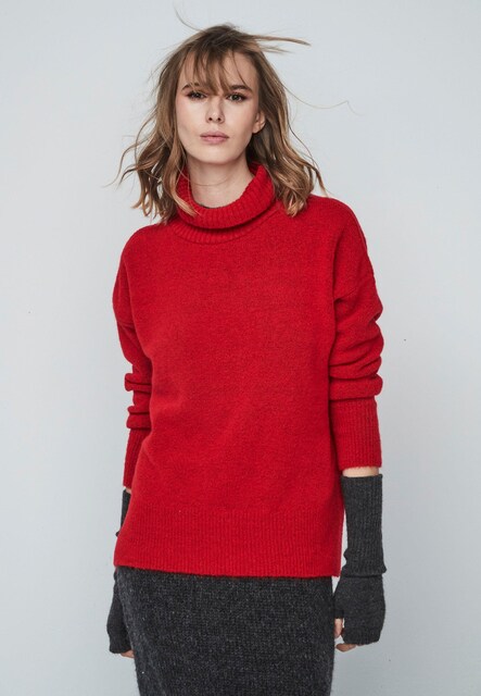 Imagem 0 de Camisola de Gola Alta de Malha Esponjosa