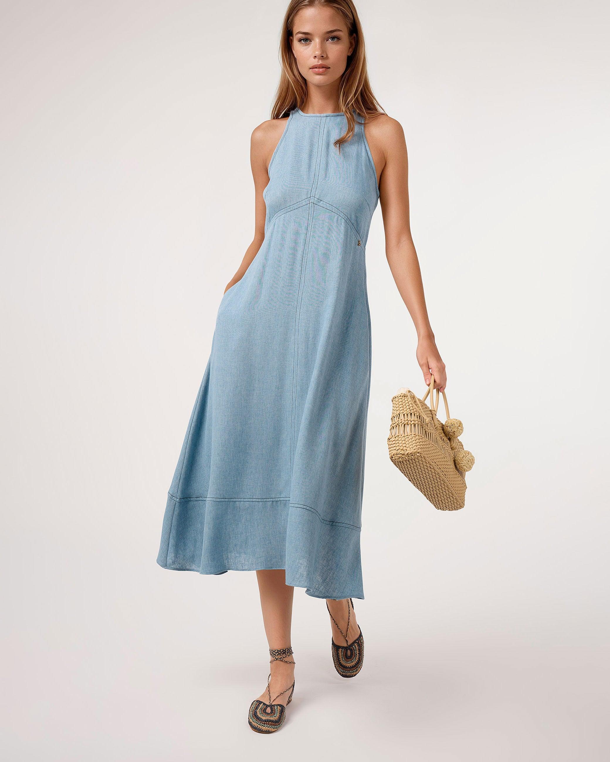Imagem 0 de Vestido Midi com Silhueta Evasé Reni