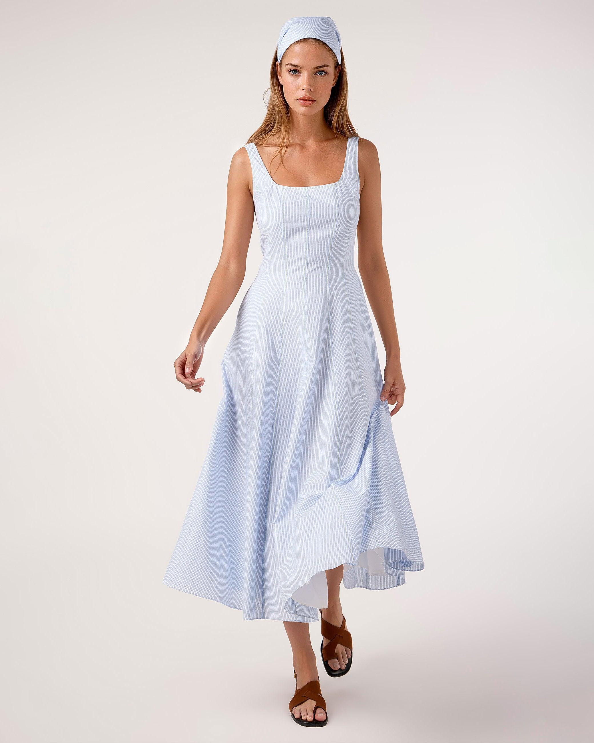 Imagem 0 de Vestido Midi com Decote Quadrado e Design Justo Beatriz