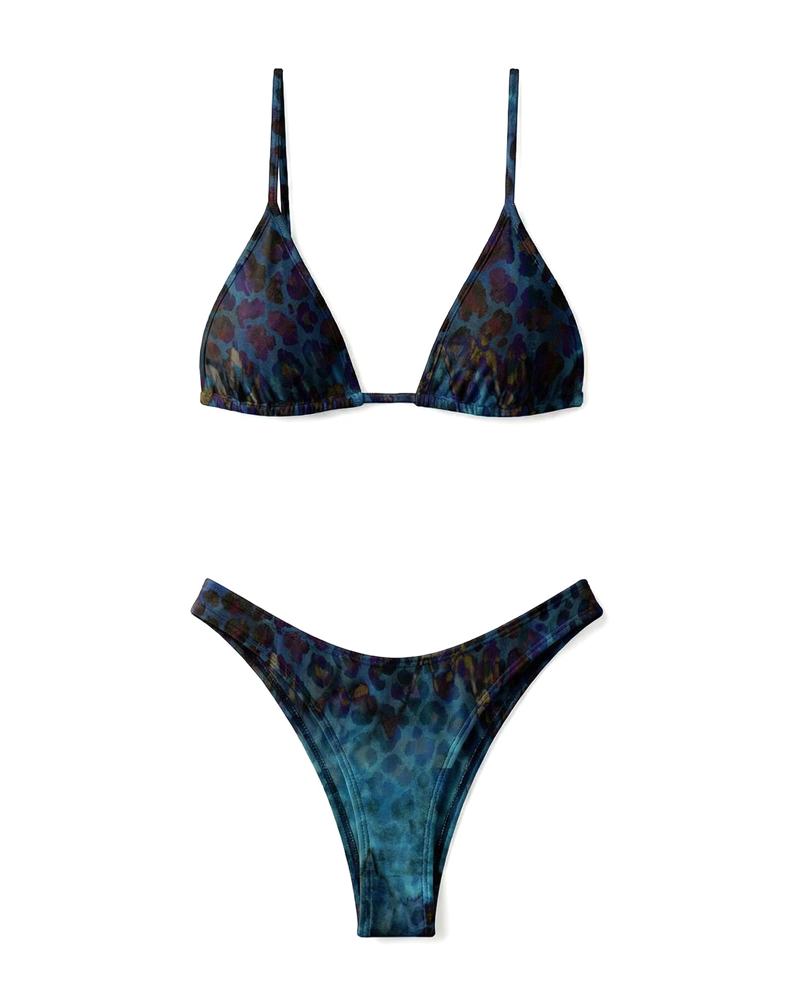 Imagem 0 de Bikini Triângulo Poliamida Reciclada Padrão Azul