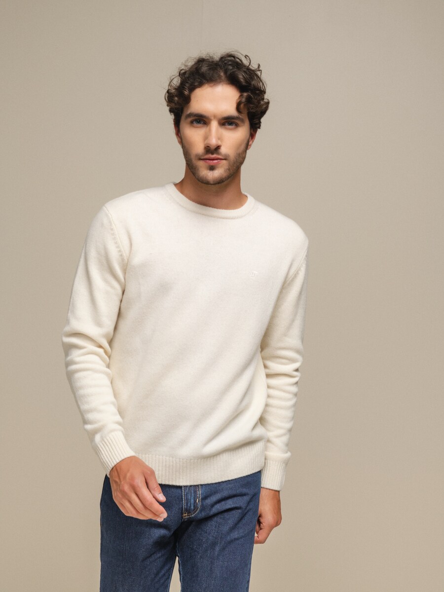 Camisola de malha grossa Cru-3