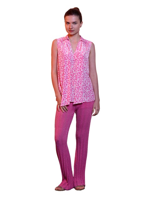 Imagem 0 de Blusa acetinada estampada