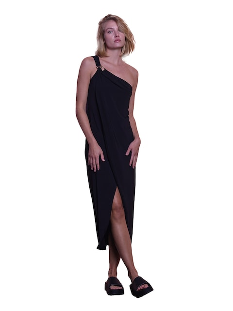 Imagem 0 de Vestido assimétrico com abertura
