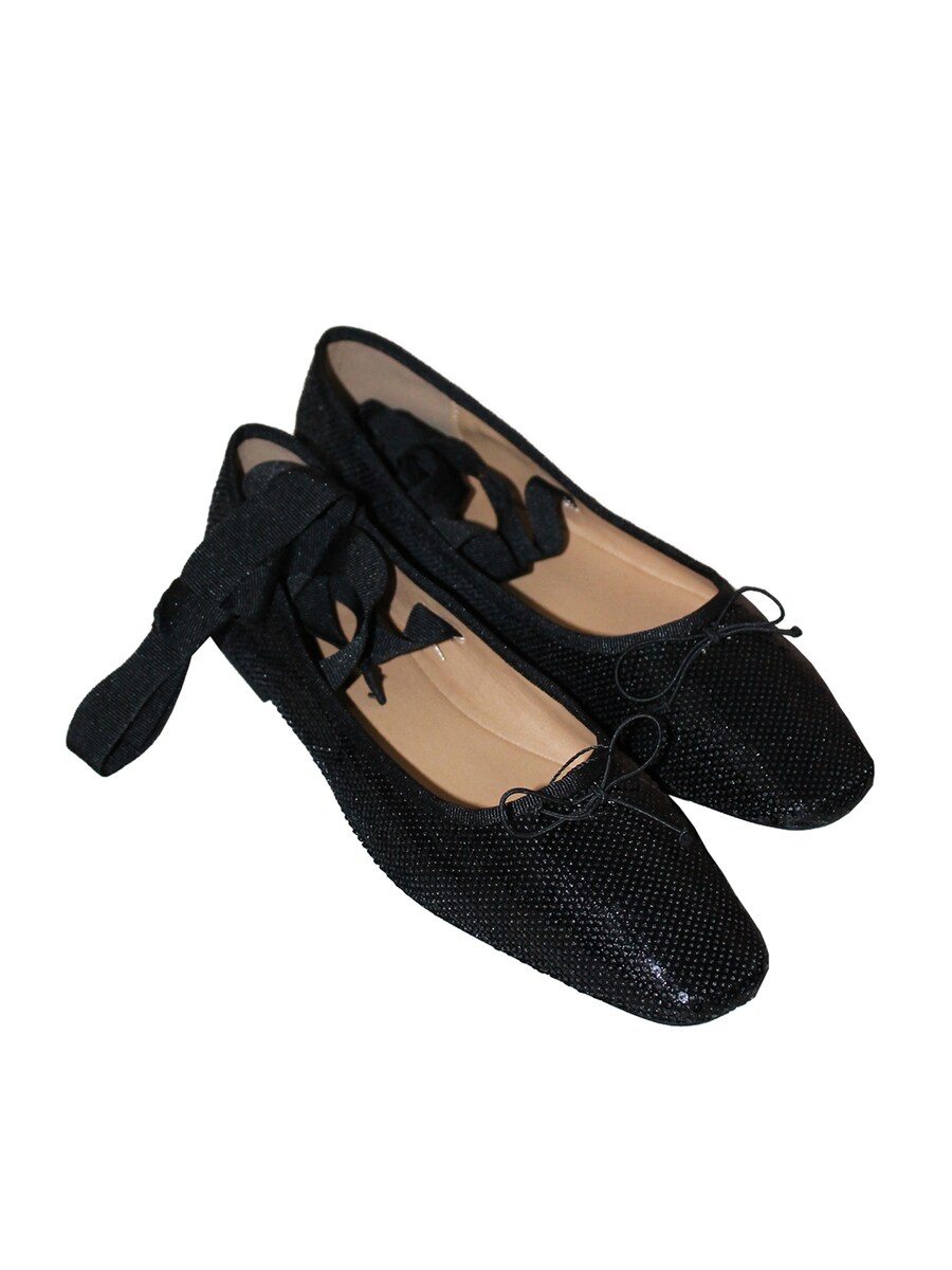 Sapatos sabrinas com fitas Preto-1