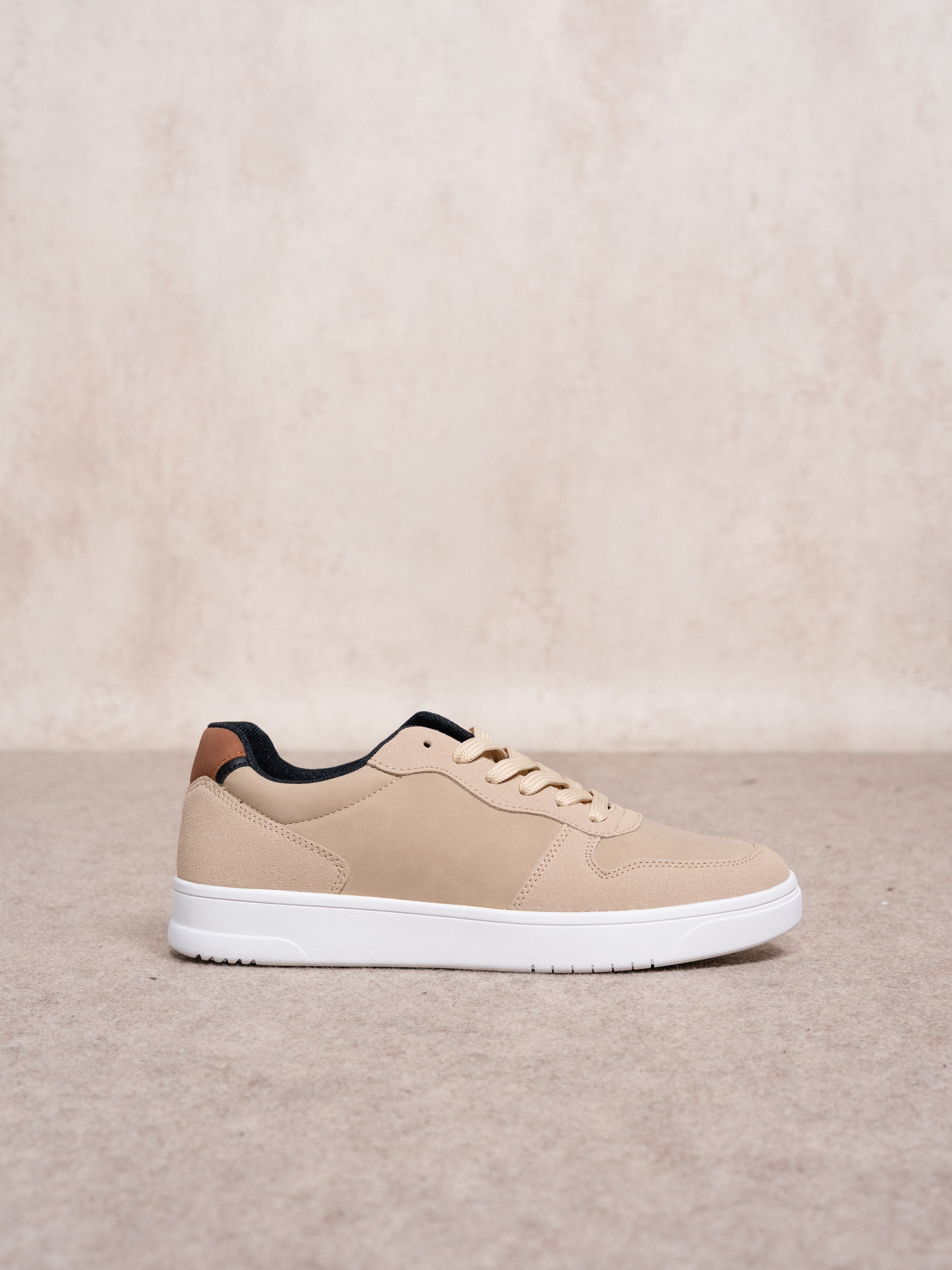 Sapatilhas de tecido Camel-1