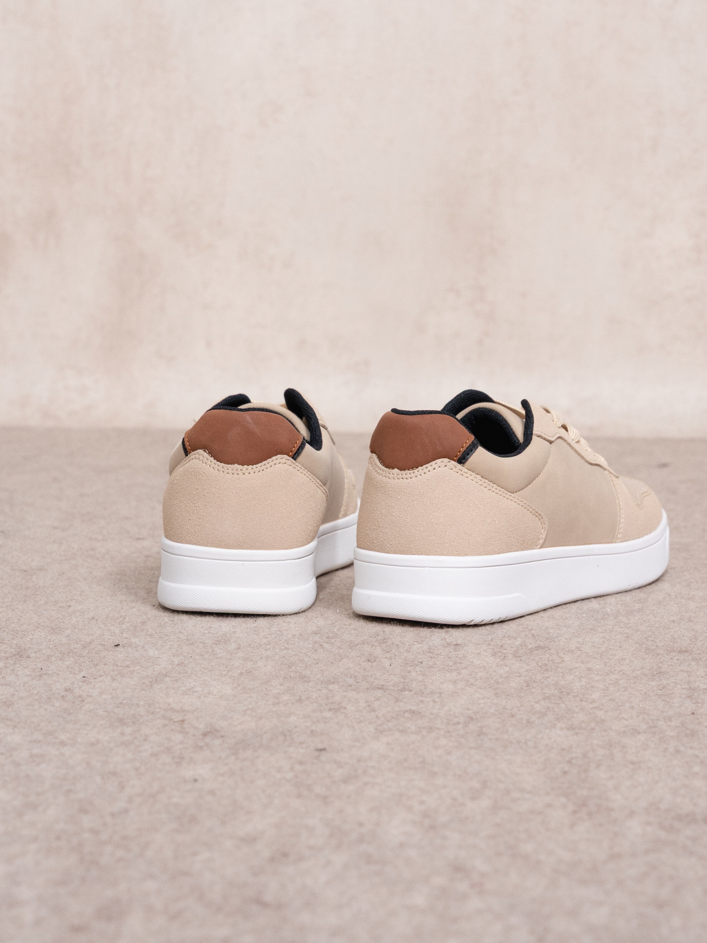 Sapatilhas de tecido Camel-4