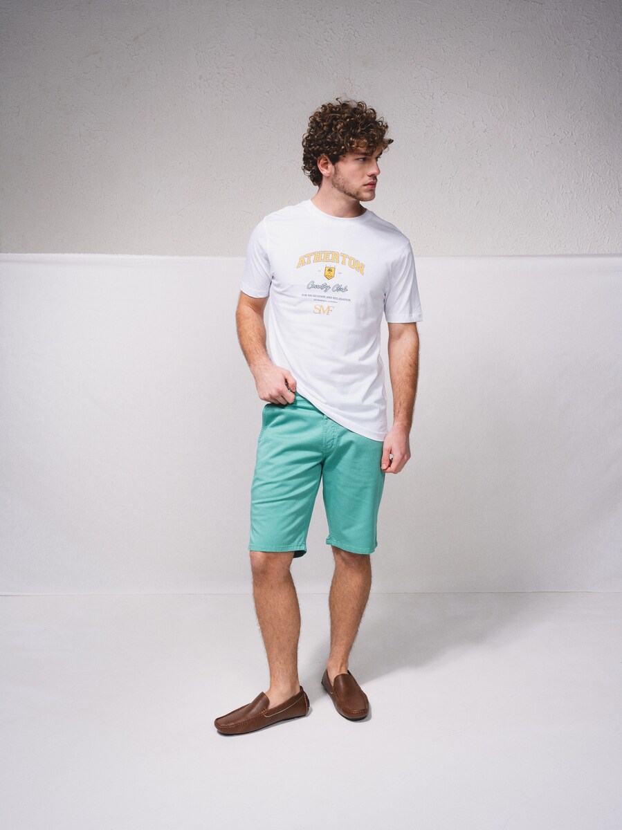 Calções chino Verde-1