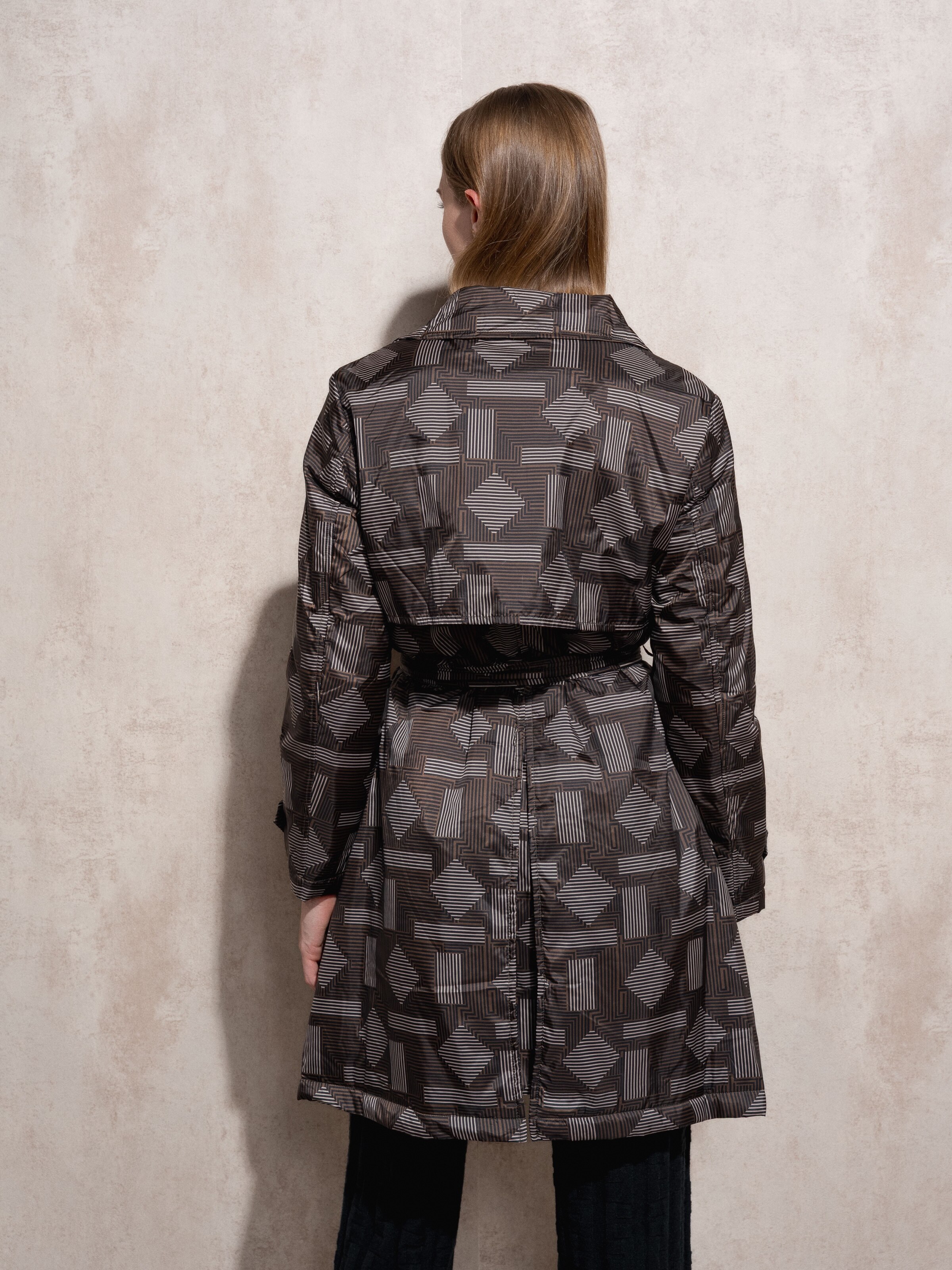 Trench estampada alcochoada Multicolor-5